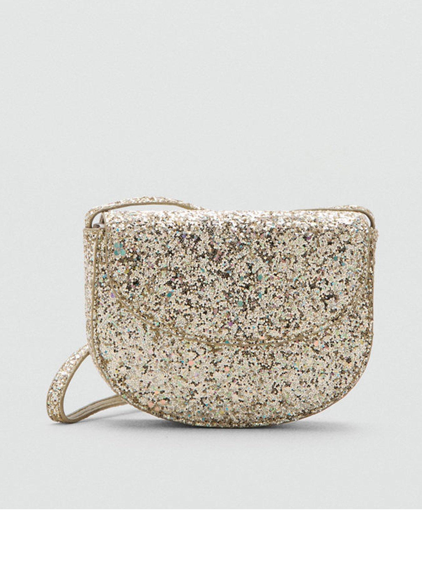 Mango Girls Mini Glitter Bag - Gold