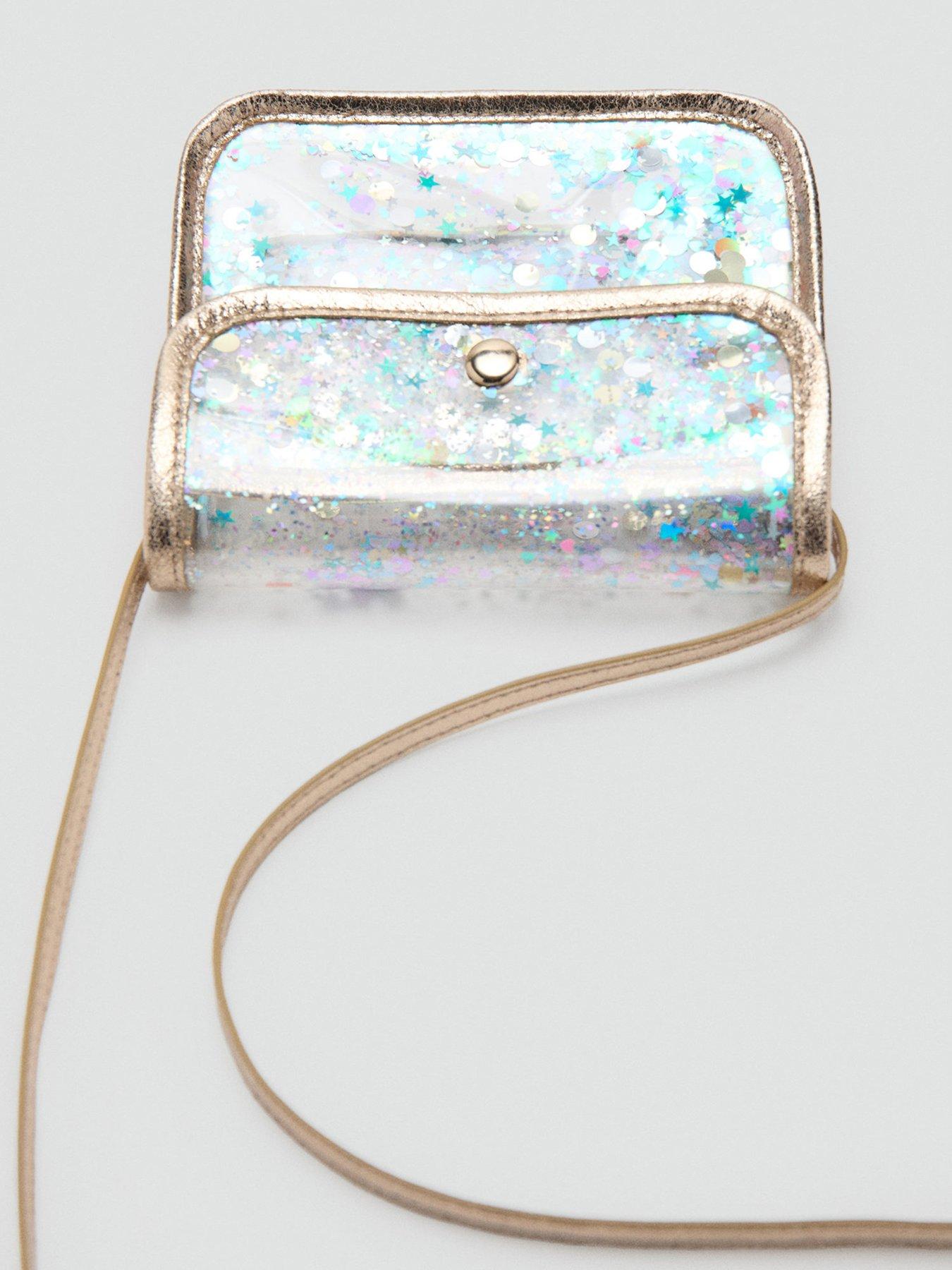 Image 2 of 4 of Mango Younger Girls Sparkle Mini Bag - Gold