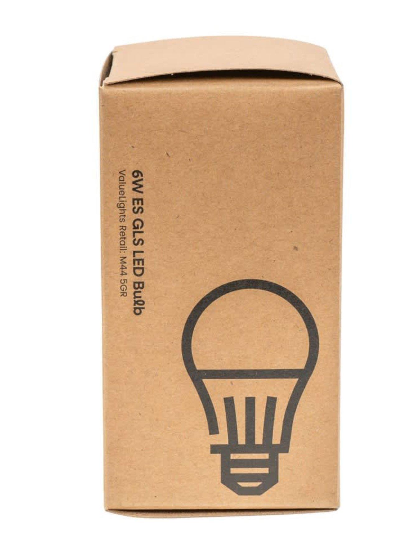  image of valuelights-pack-of-6-e27-6w-led-gls-bulb-light-bulbs-warm-white