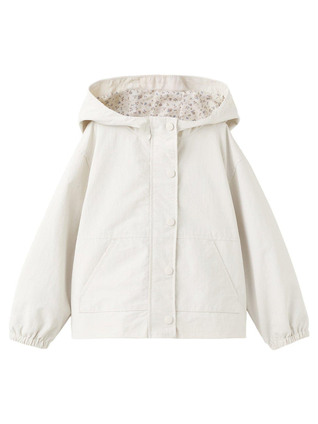 front image of mango-younger-girls-lightweight-jacket-cream
