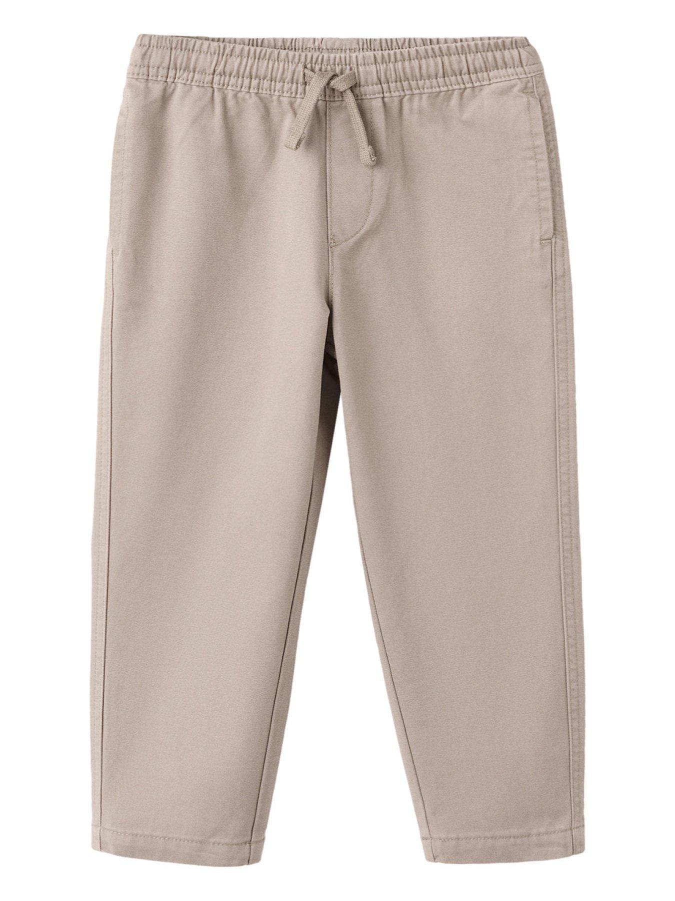 mango-younger-boys-elasticated-waistband-trousers-brown