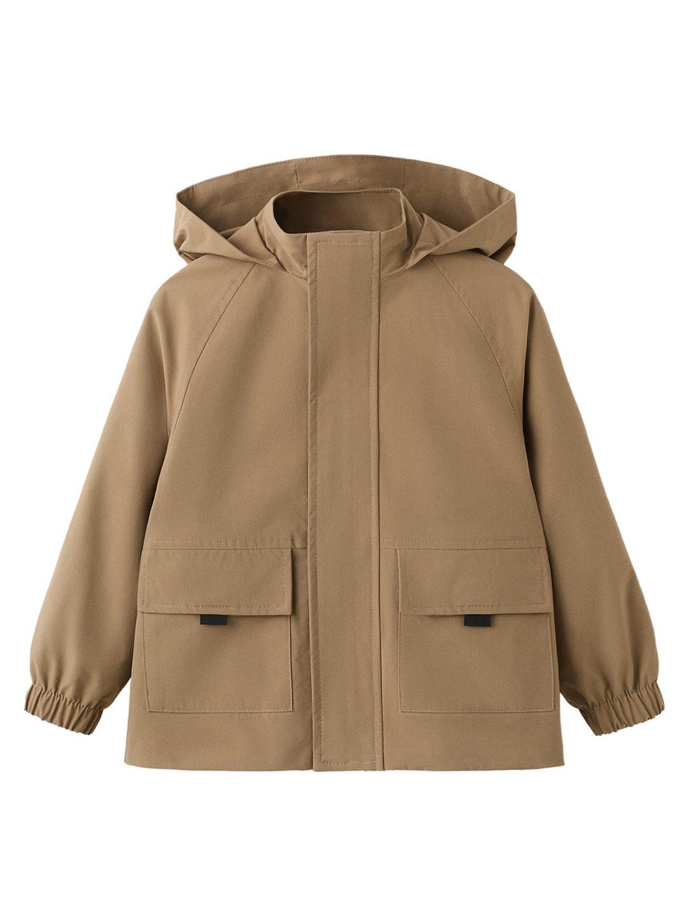  image of mango-younger-boys-hooded-parka-brown