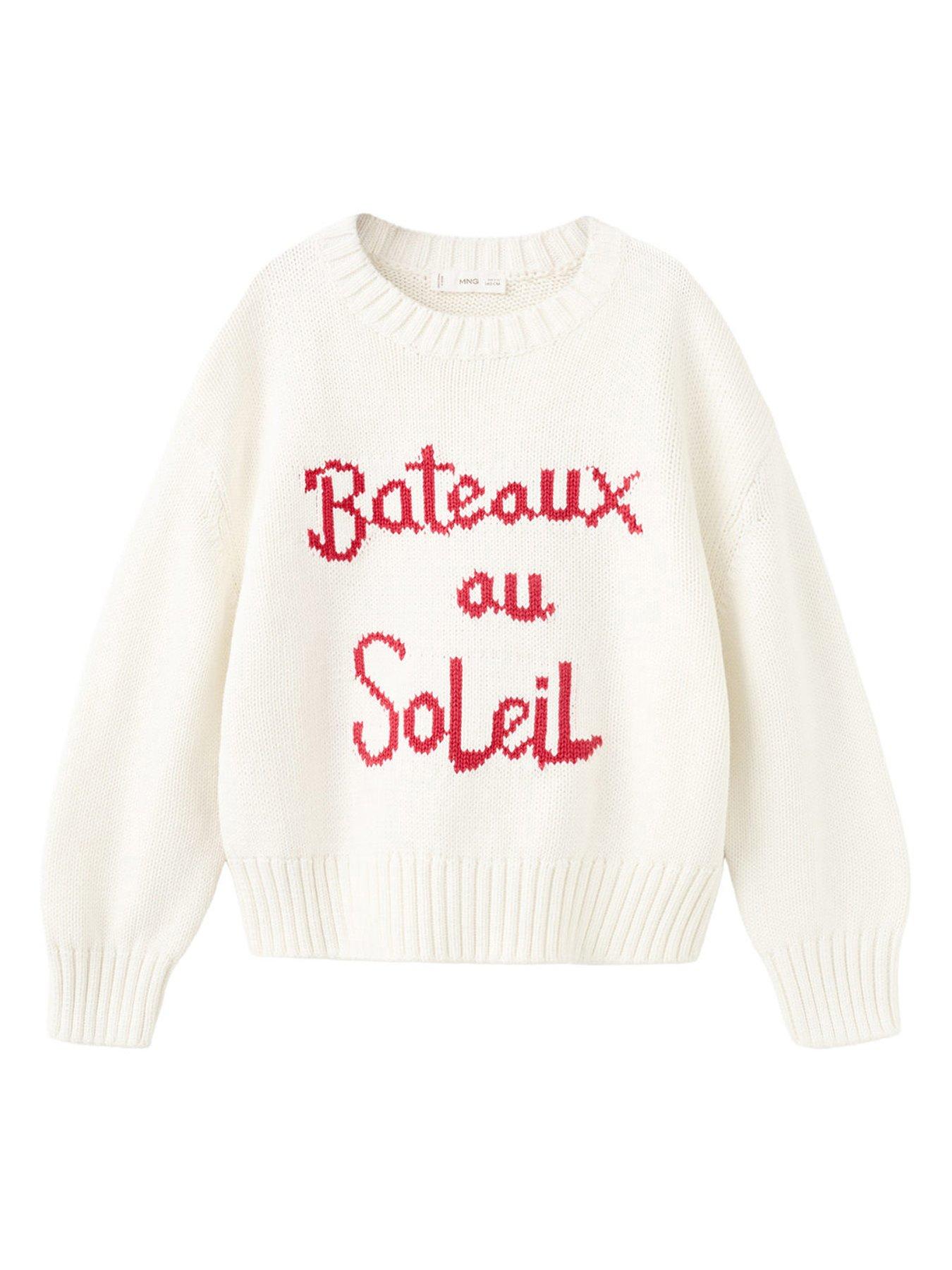 Mango Girls Bateux Au Soleil Knitted Jumper - Light Cream