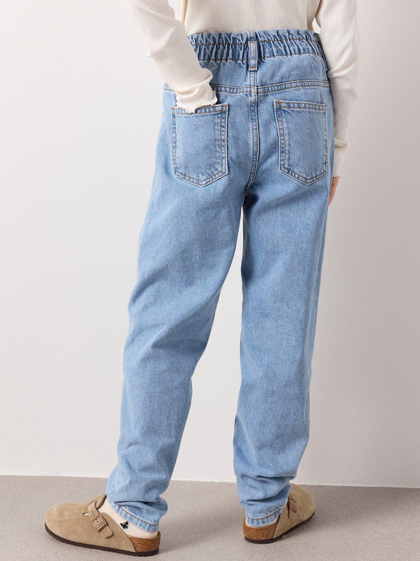 Image 3 of 7 of Mango Girls Paper Bag Regular Jeans - Blue
