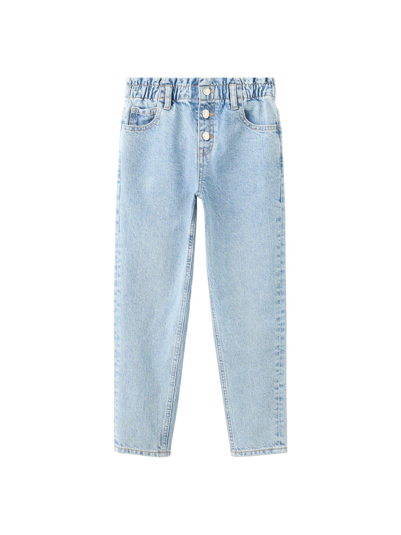 Image 7 of 7 of Mango Girls Paper Bag Regular Jeans - Blue