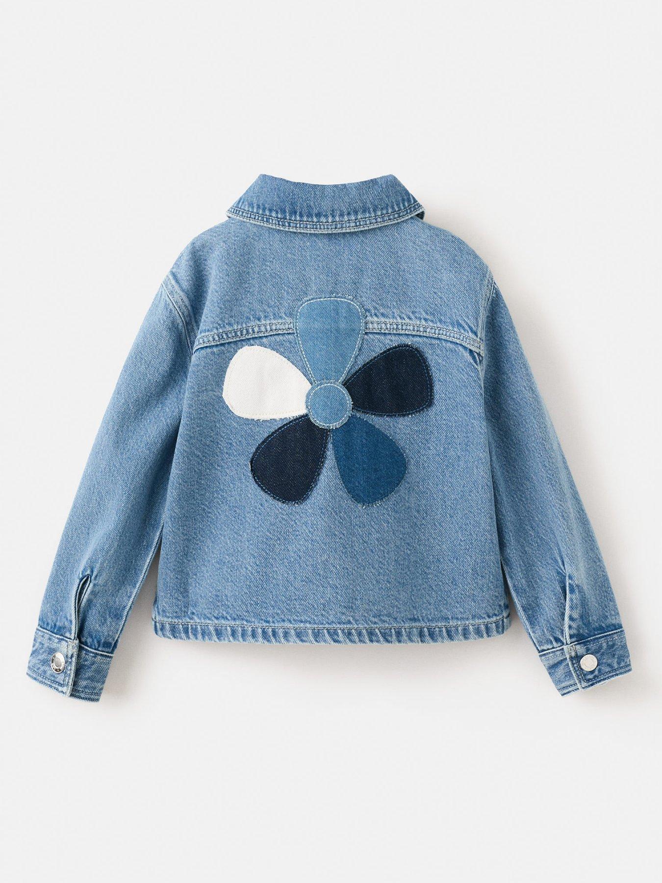 Image 2 of 4 of Mango Younger Girls Denim Jacket - Blue