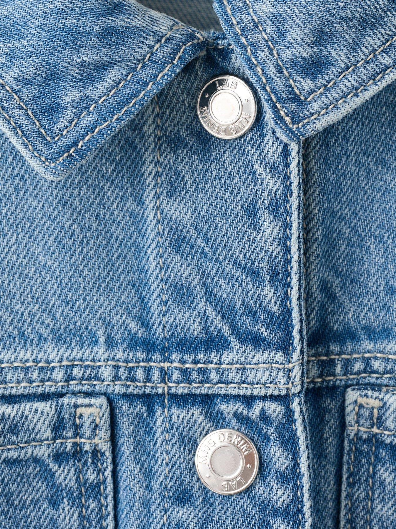 Image 4 of 4 of Mango Younger Girls Denim Jacket - Blue