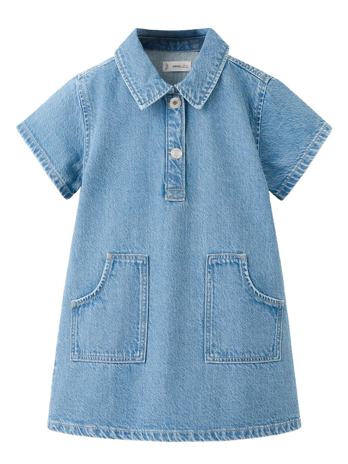 mango-younger-girls-short-sleeve-denim-dress-blue