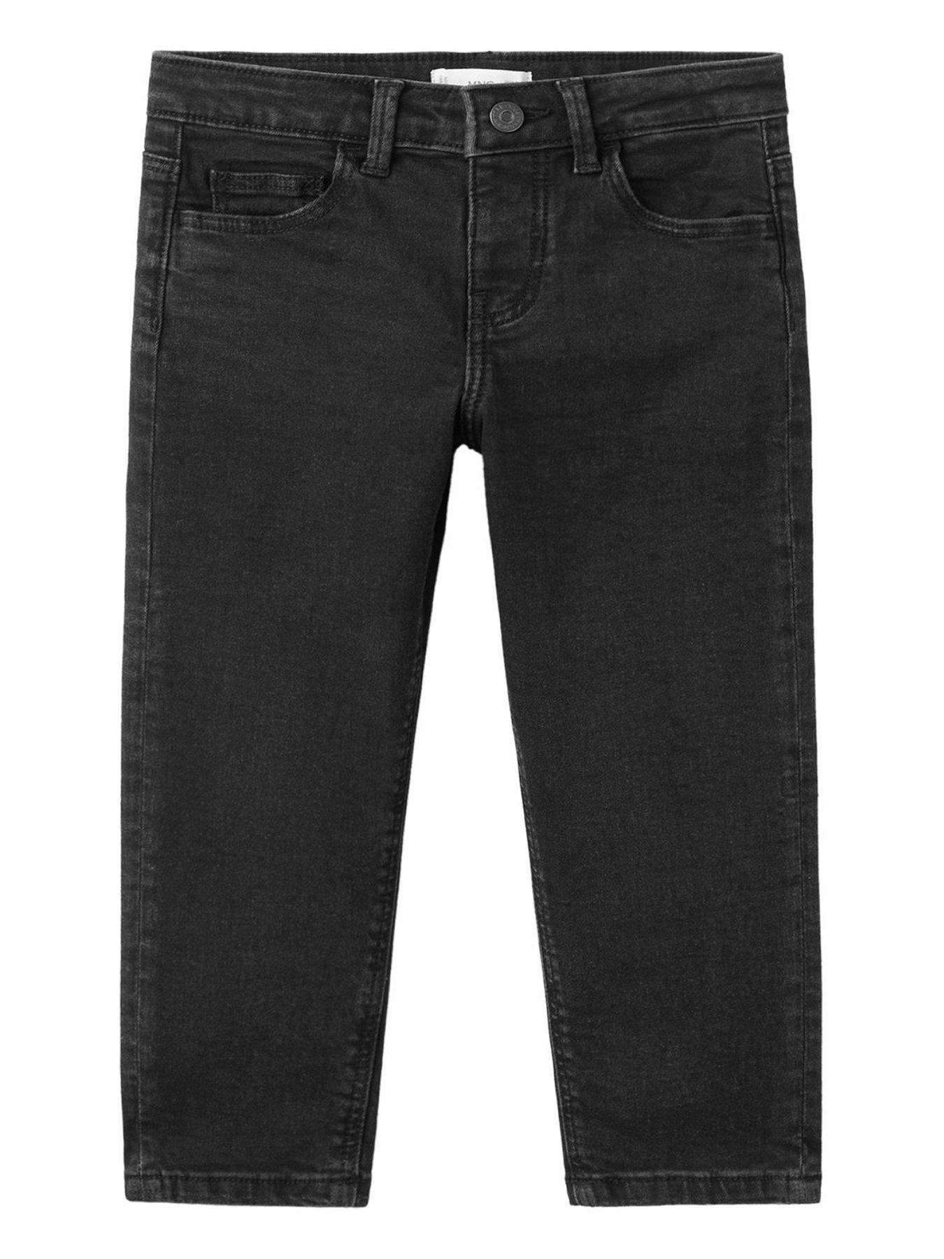 Mango Younger Boys Stretch Denim Skinny Jeans - Black