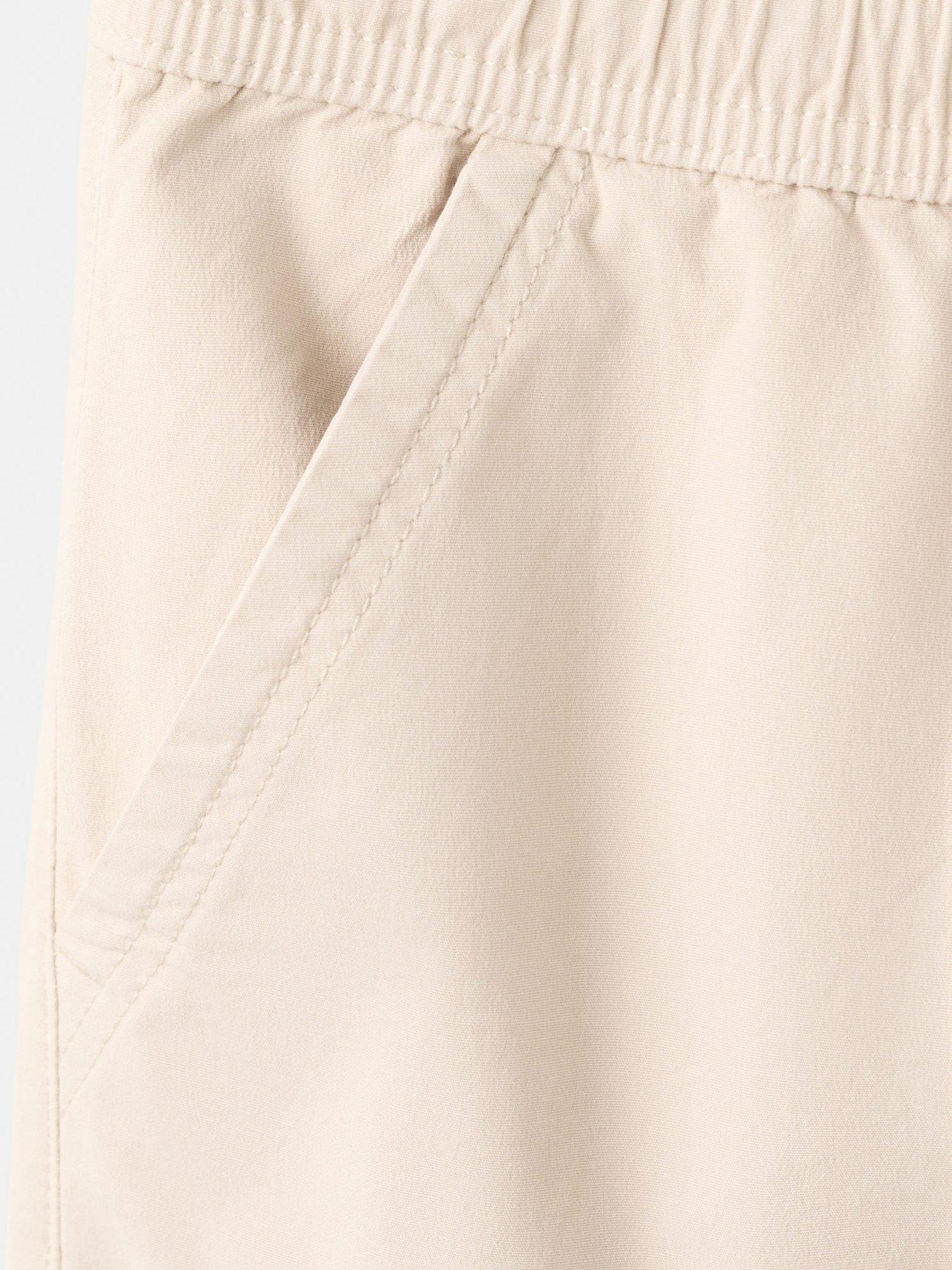  image of mango-boys-elasticated-waist-chino-trousers-beige