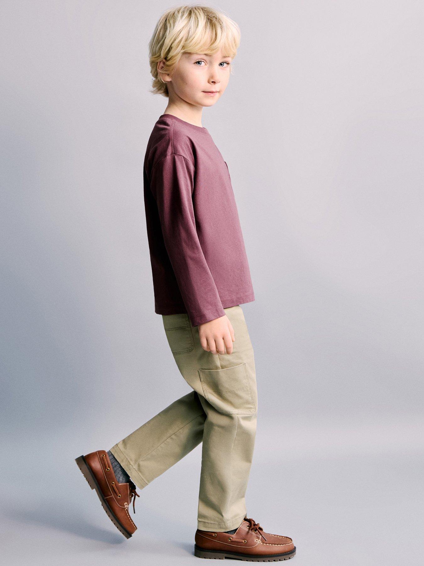 Image 1 of 5 of Mango Younger Boys Elasticated Waist Combat Trousers - Green
