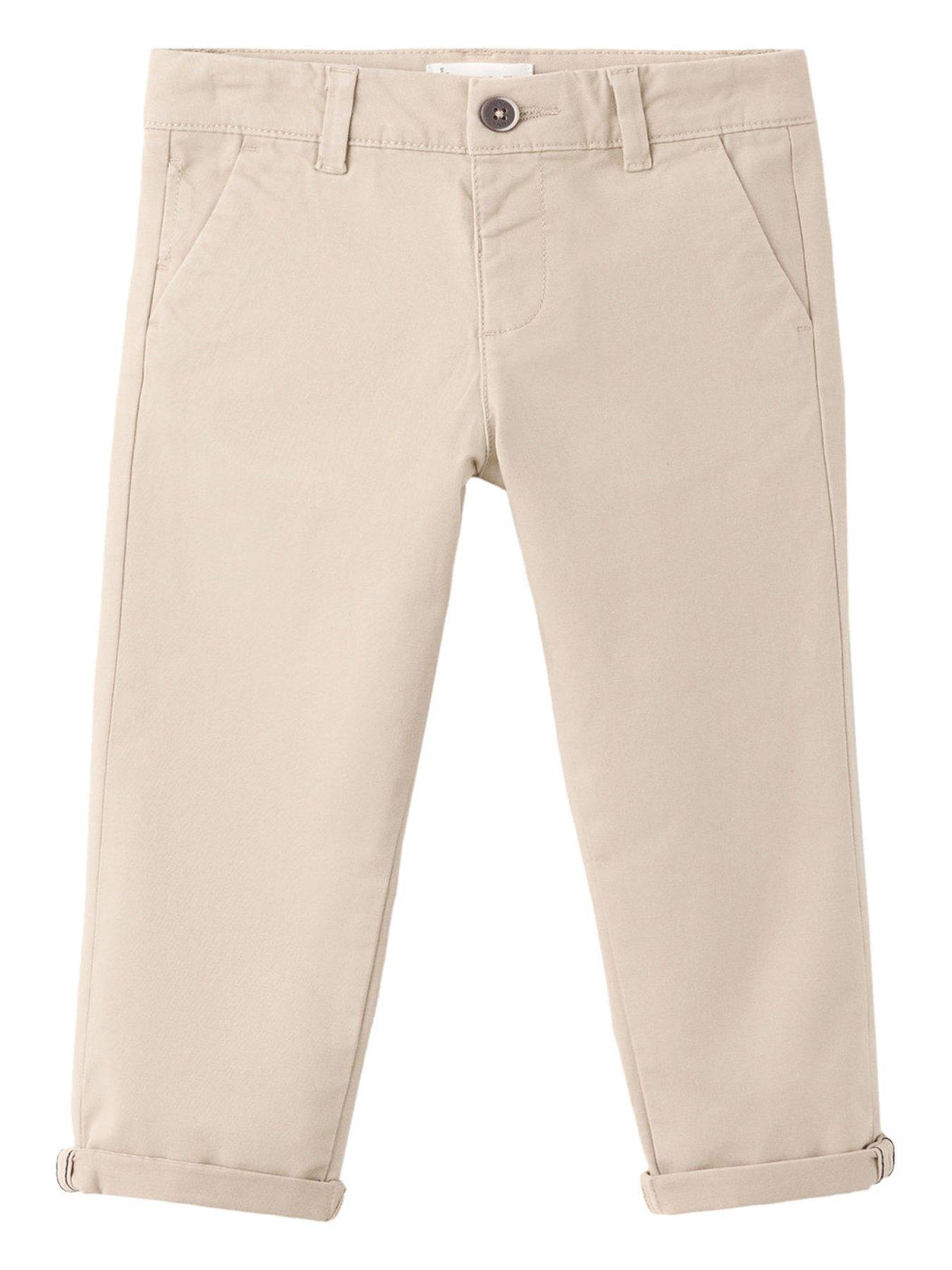  image of mango-younger-boys-regular-waist-chinos-beige