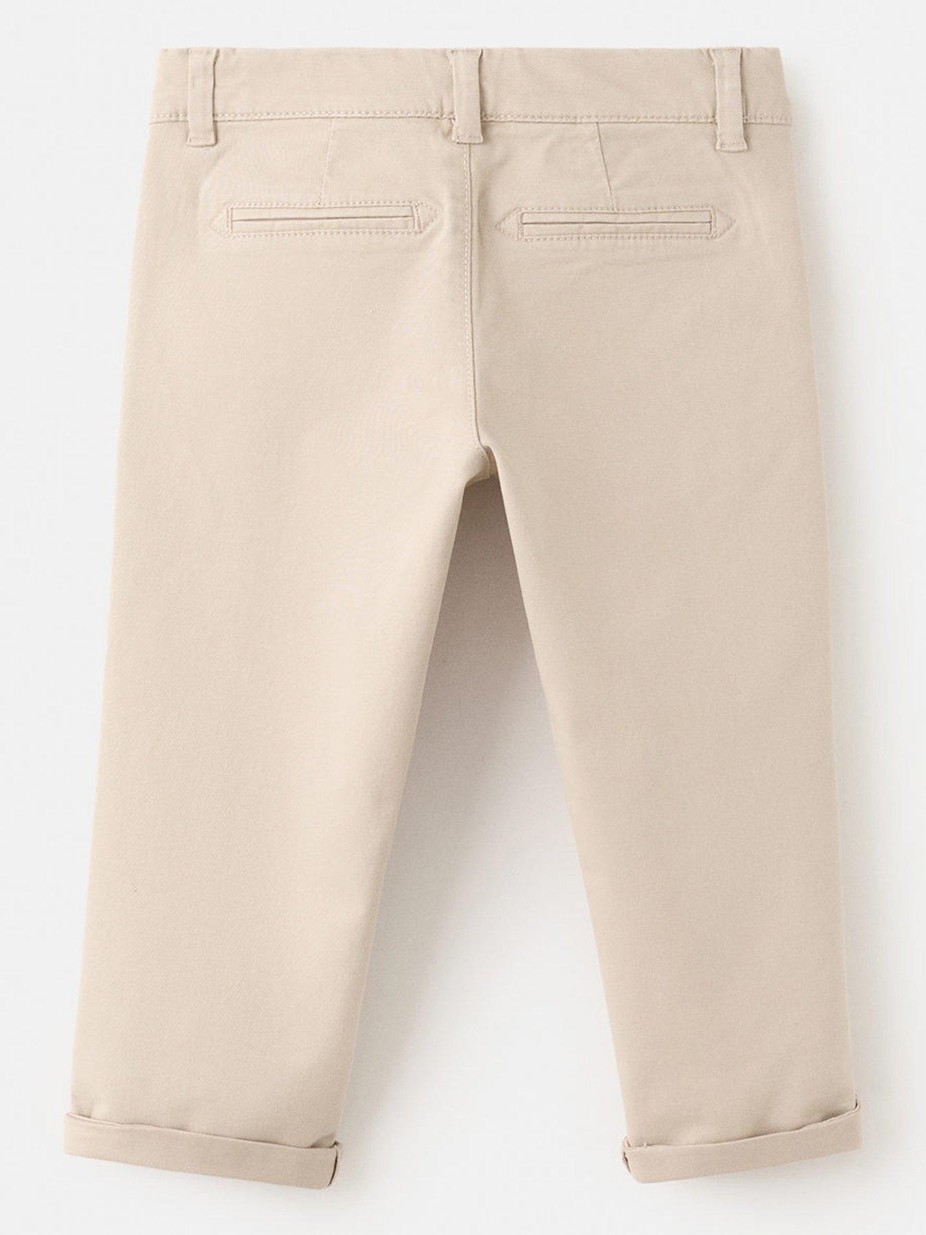 image of mango-younger-boys-regular-waist-chinos-beige