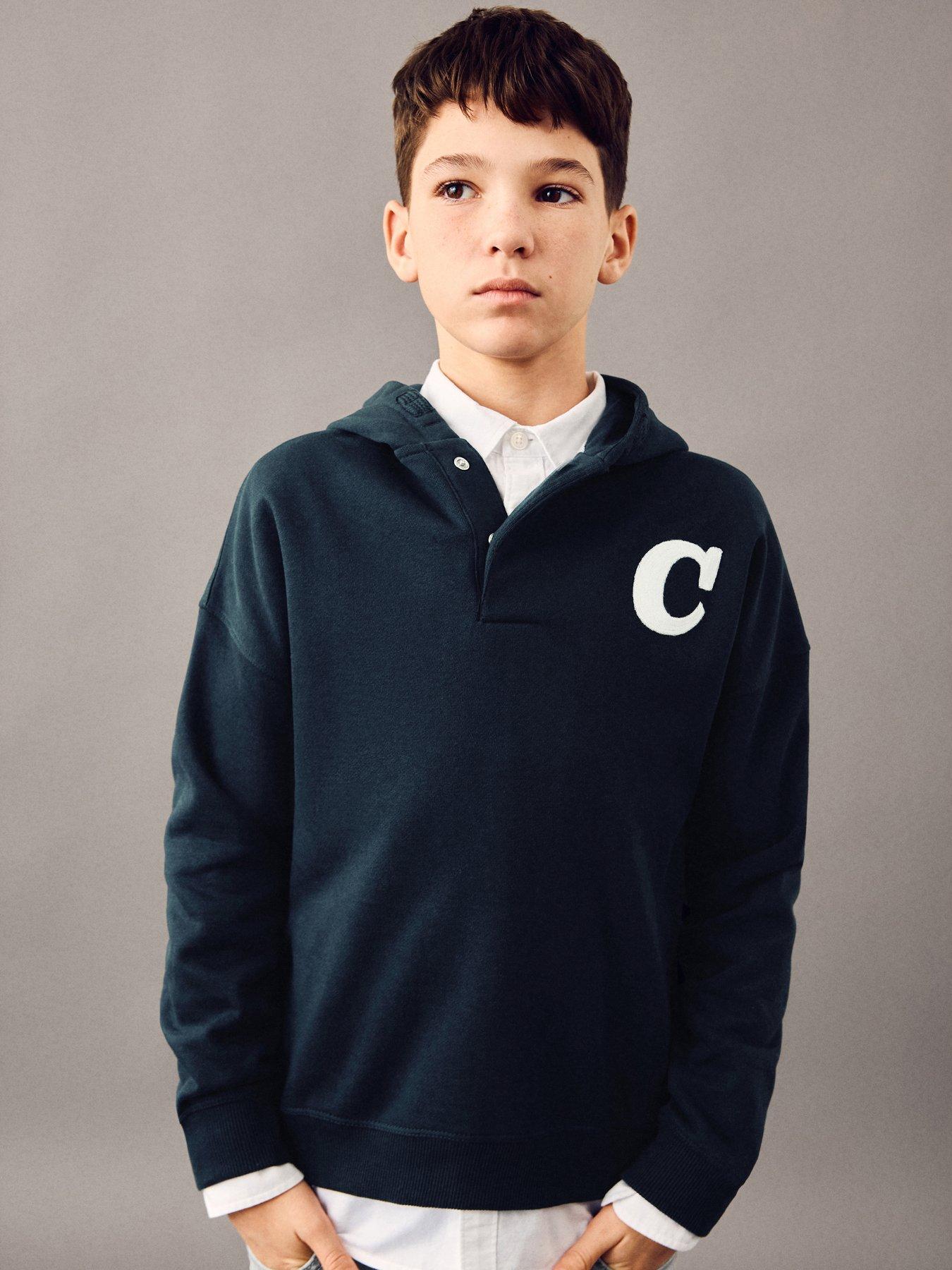 Mango Boys Champions Back Print Hoodie - Navy