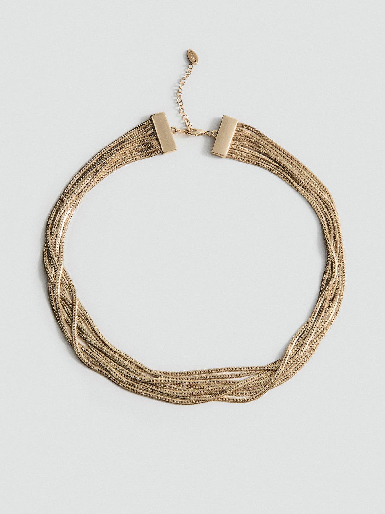  image of mango-waterfall-necklace-gold