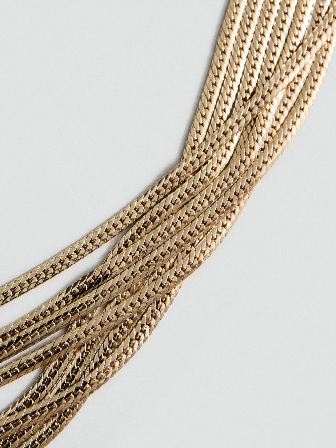  image of mango-waterfall-necklace-gold