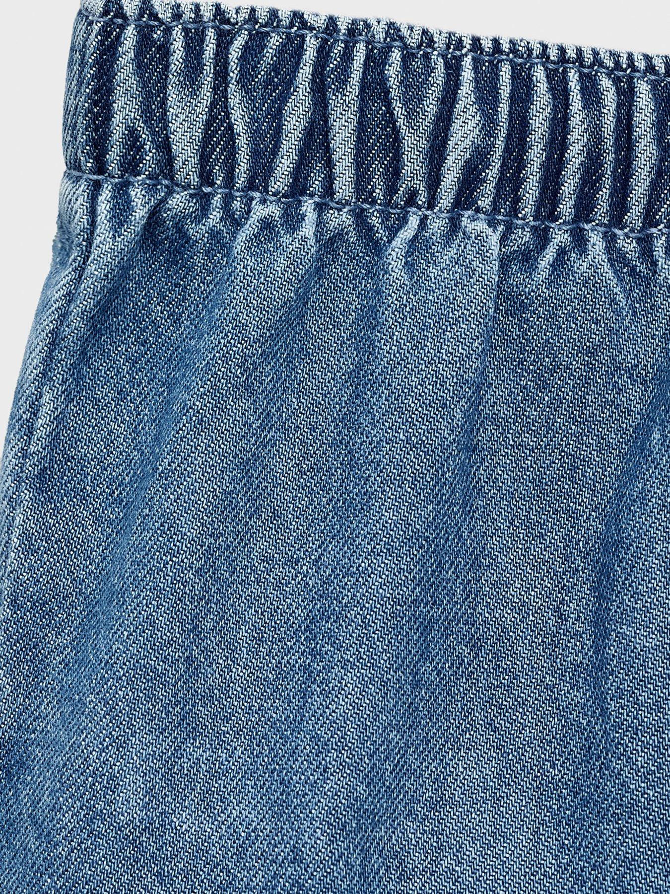 Image 3 of 4 of Mango Baby Unisex Pull On Soft Denim Jeans - Blue