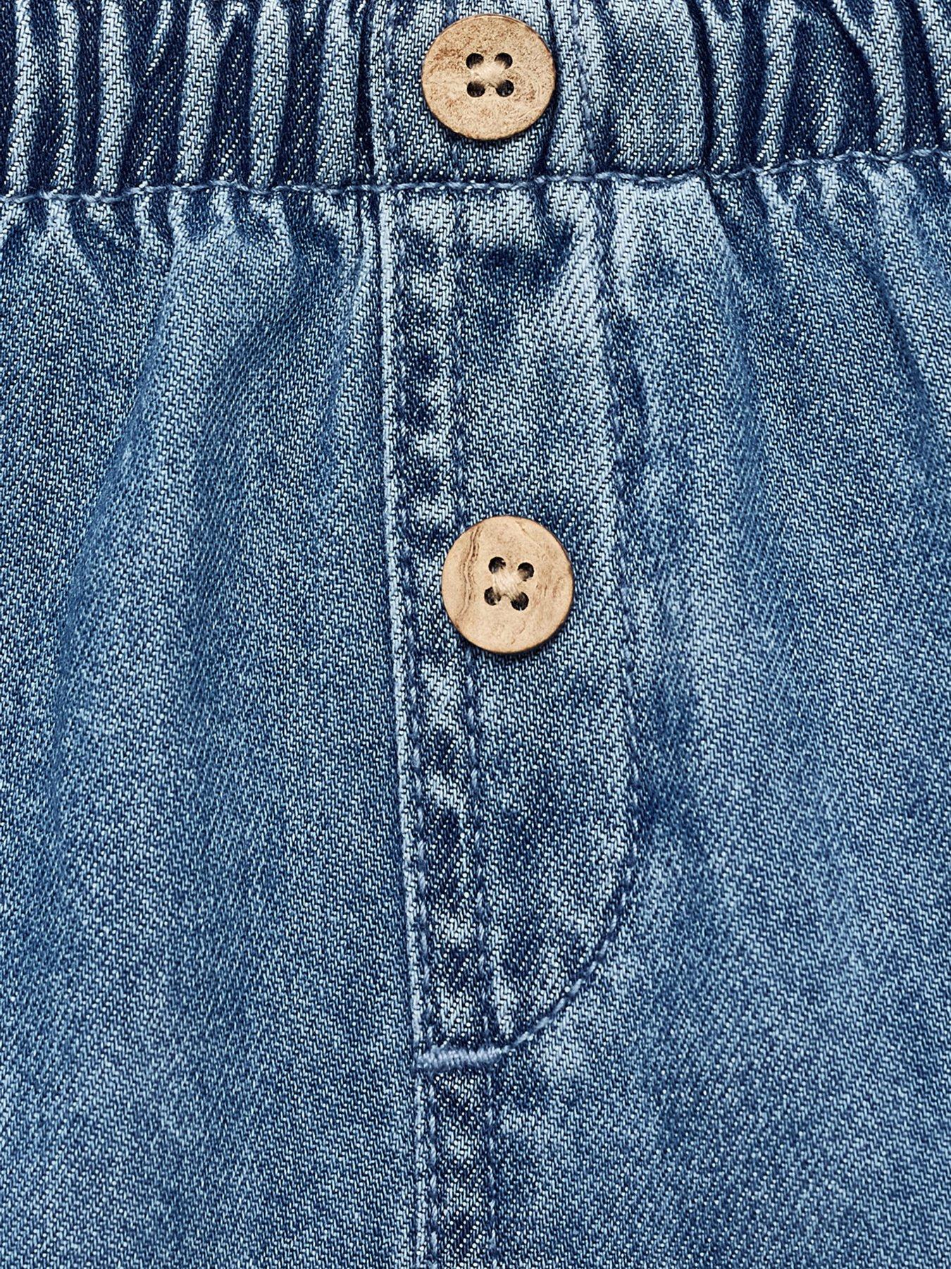 Image 4 of 4 of Mango Baby Unisex Pull On Soft Denim Jeans - Blue