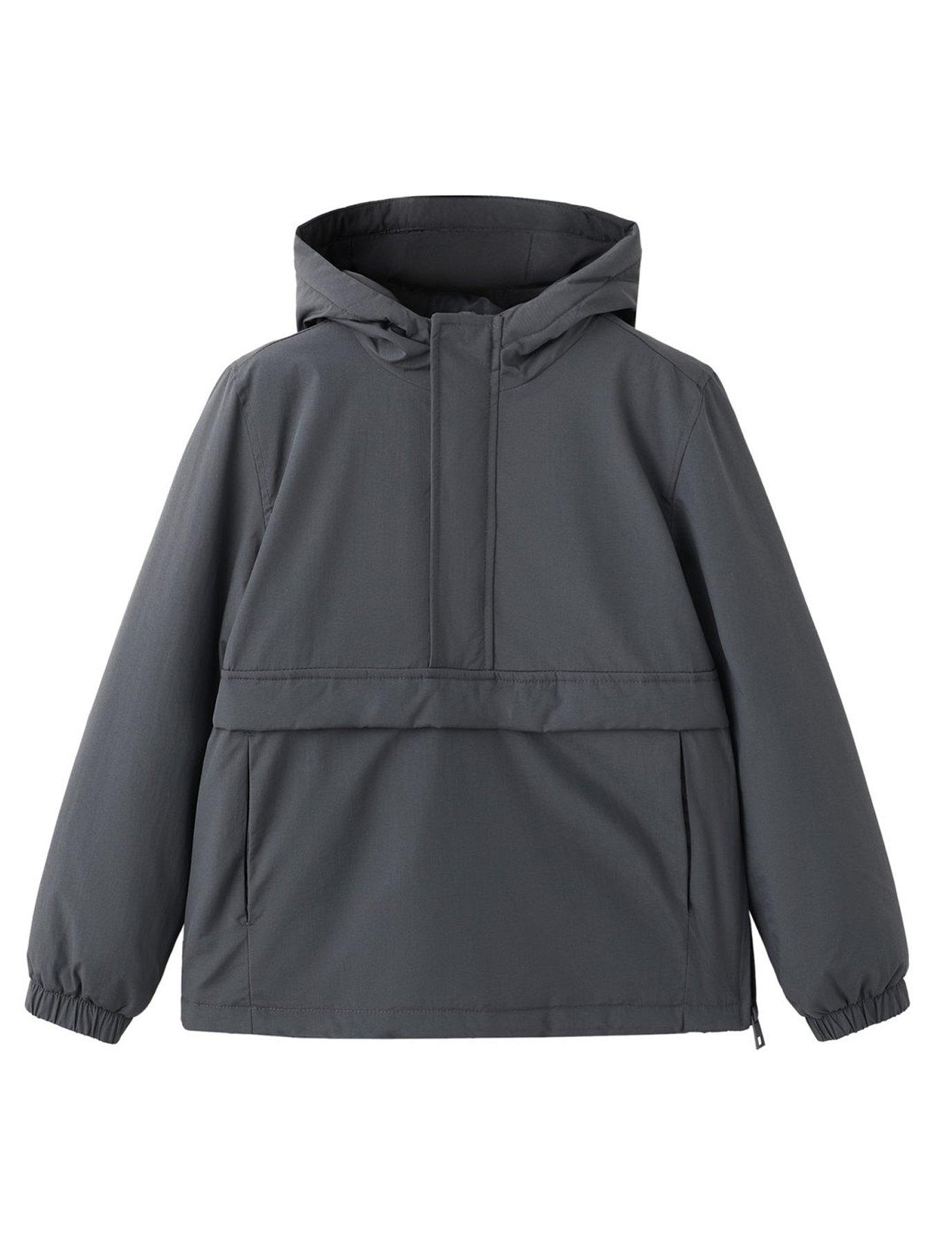 Image 1 of 4 of Mango Boys Hooded Jacket - Dark Grey