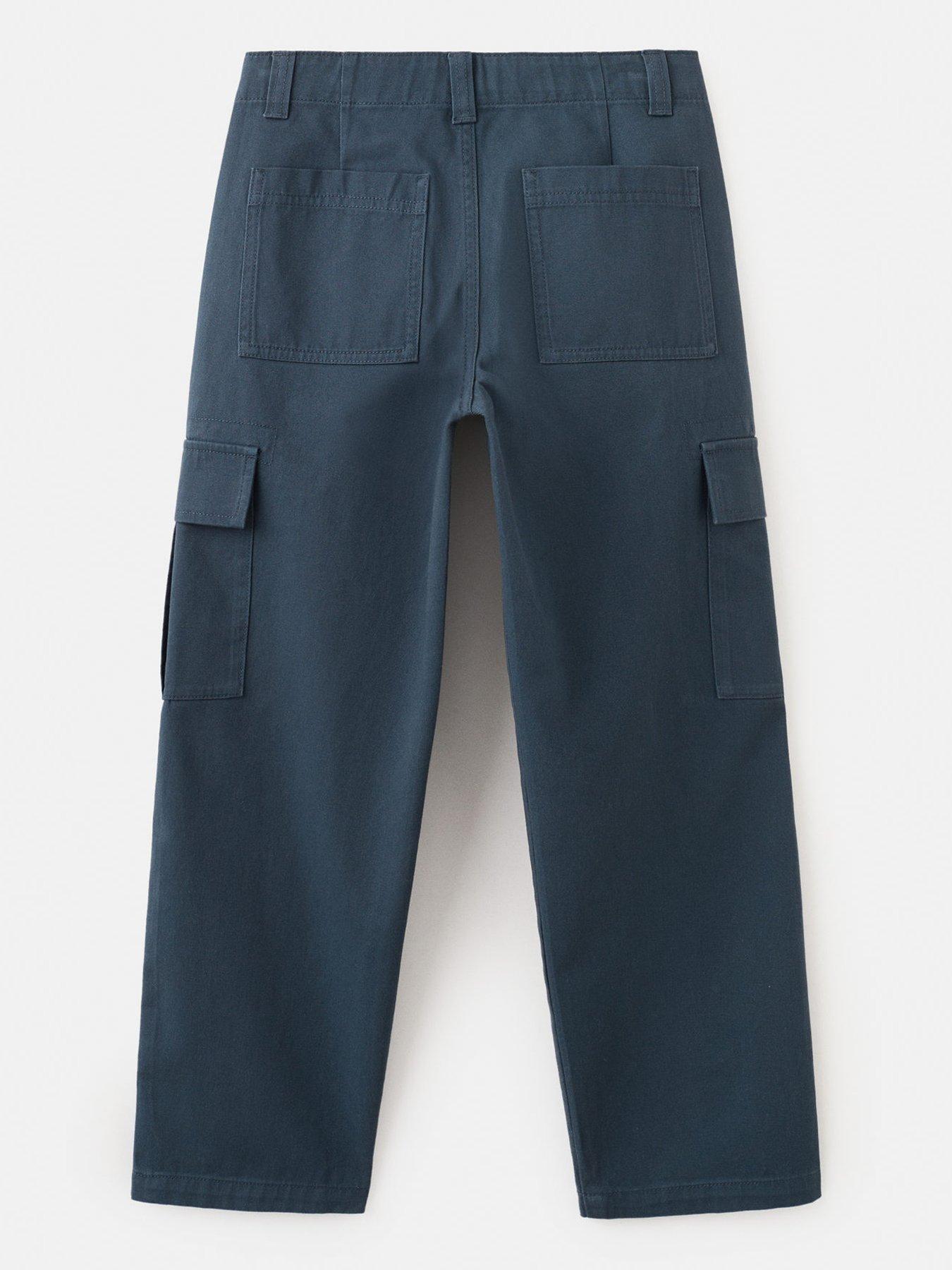back image of mango-boys-combat-trousers-navy