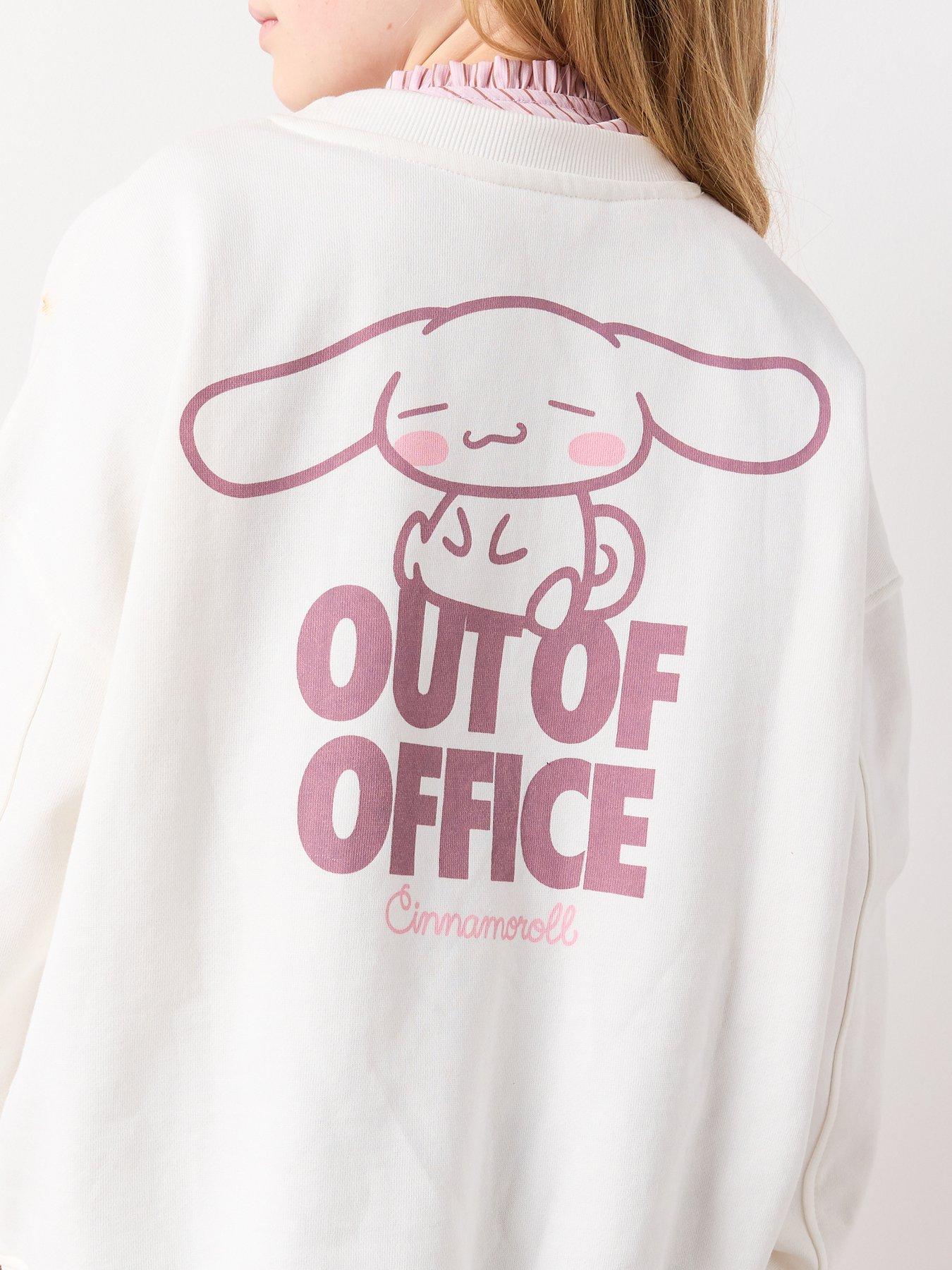 Image 2 of 7 of Mango Girls Hello Kitty Print Sweatshirt - Light Cream