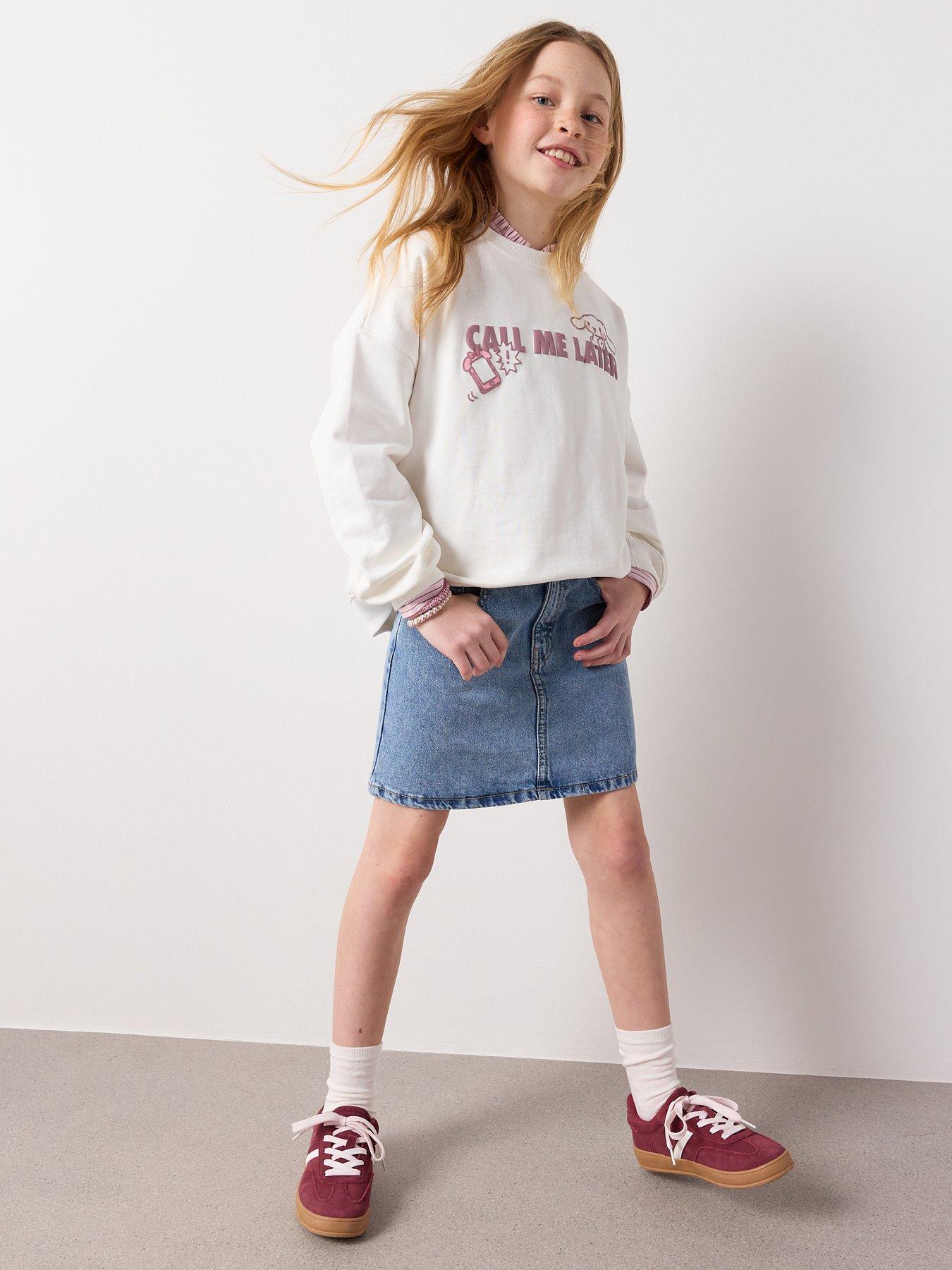 Image 3 of 7 of Mango Girls Hello Kitty Print Sweatshirt - Light Cream