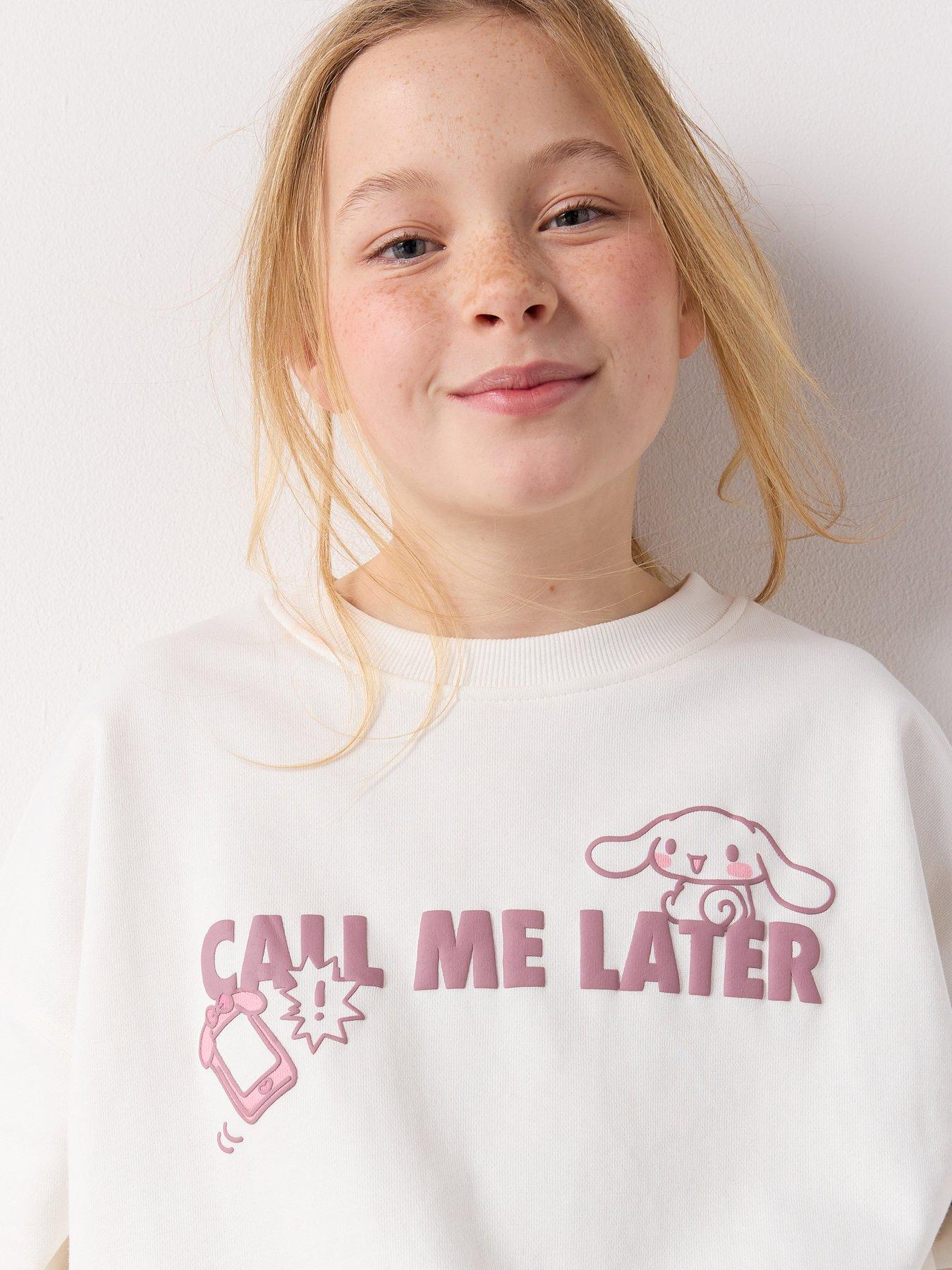 Image 4 of 7 of Mango Girls Hello Kitty Print Sweatshirt - Light Cream