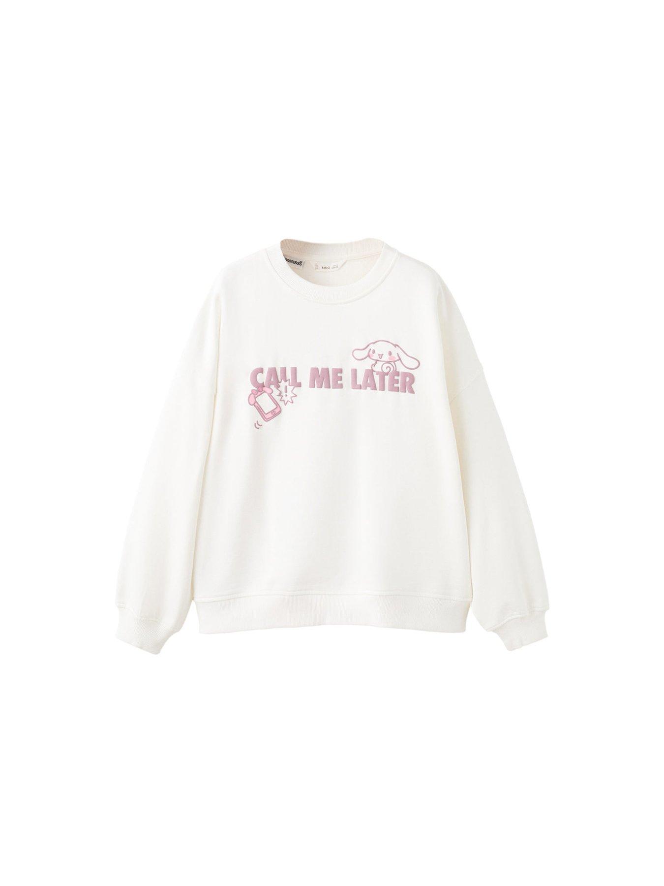 Image 7 of 7 of Mango Girls Hello Kitty Print Sweatshirt - Light Cream