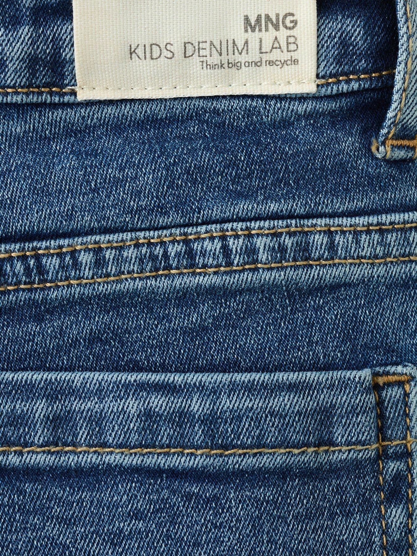 Image 4 of 4 of Mango Boys Mid Wash Skinny Jeans - Blue