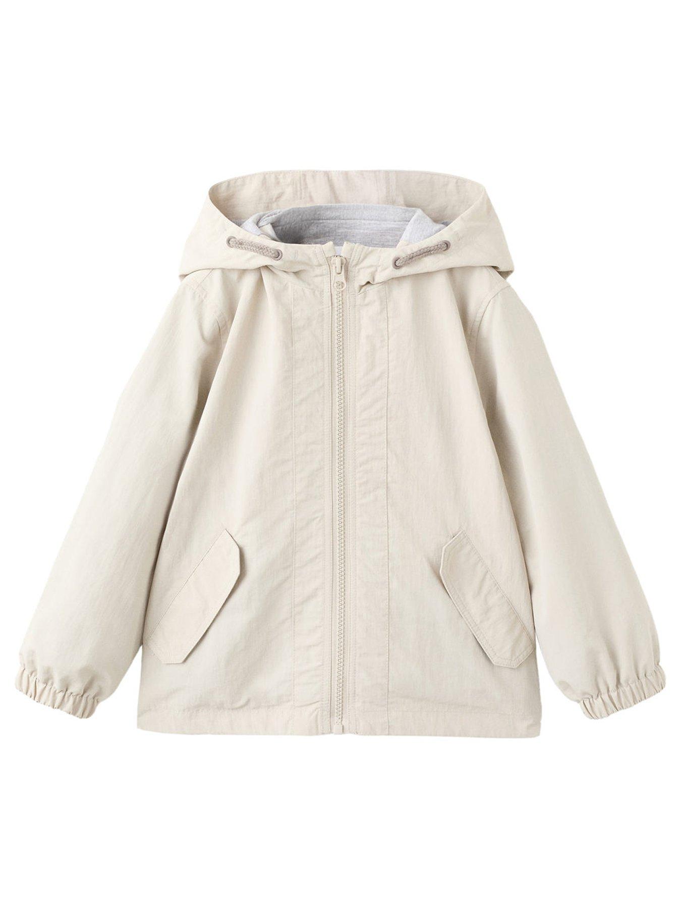 Mango Younger Boys Double Pocket Parka Coat - Light Beige