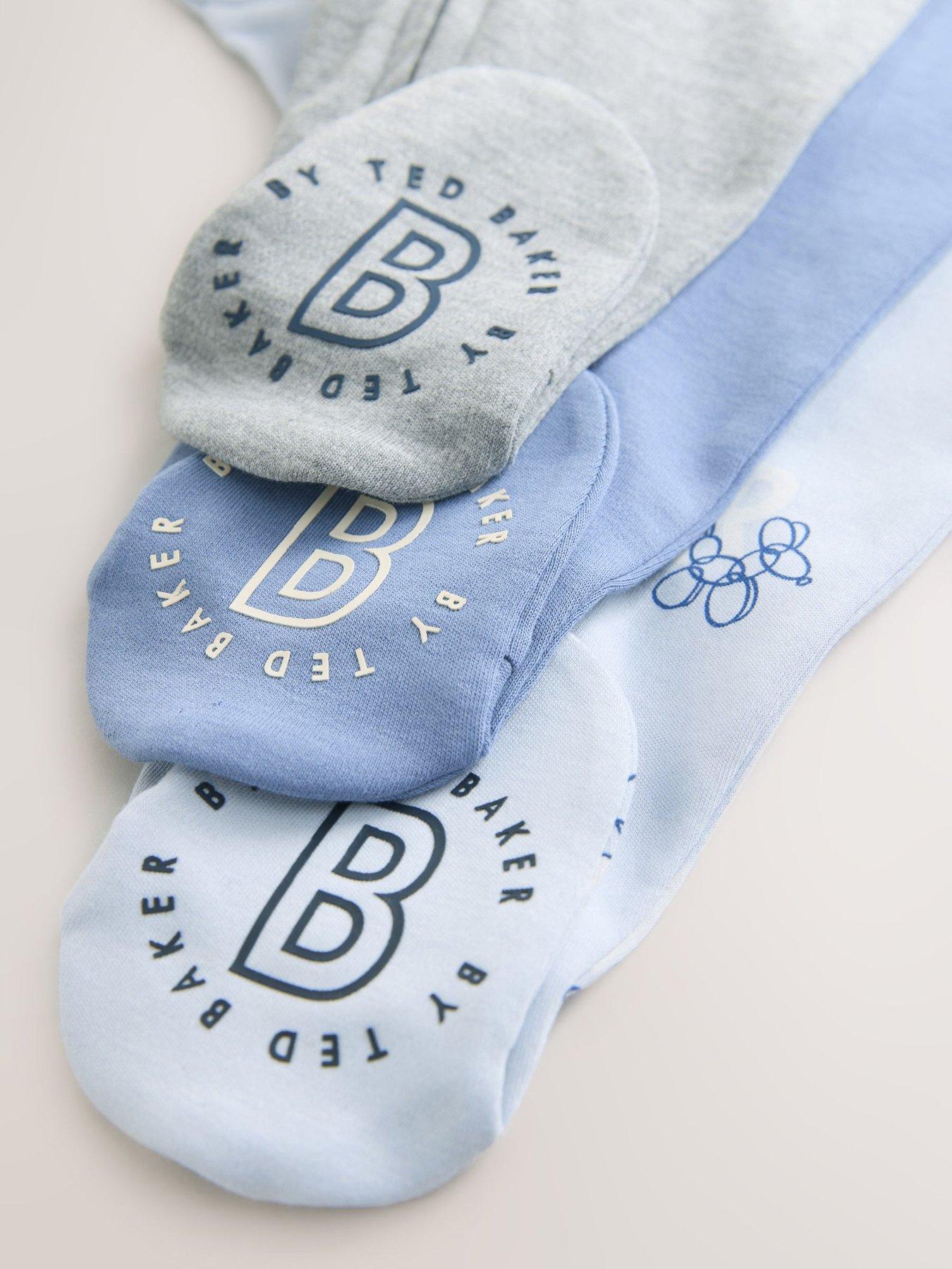  image of ted-baker-baby-boys-3-pack-sleepsuits-blue