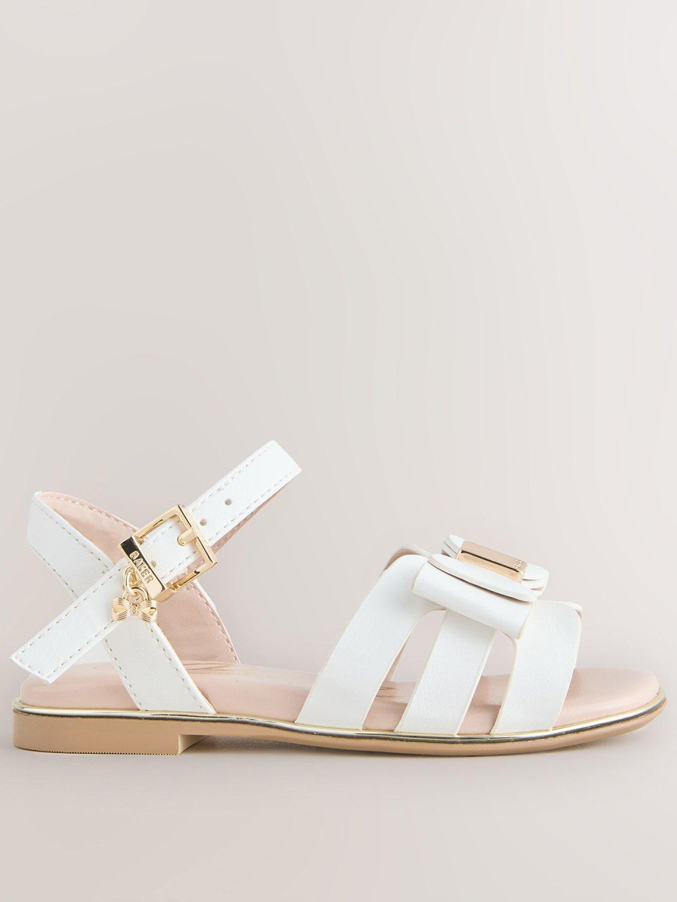 Ted Baker Younger Girls Bow Buckle Sandals - White