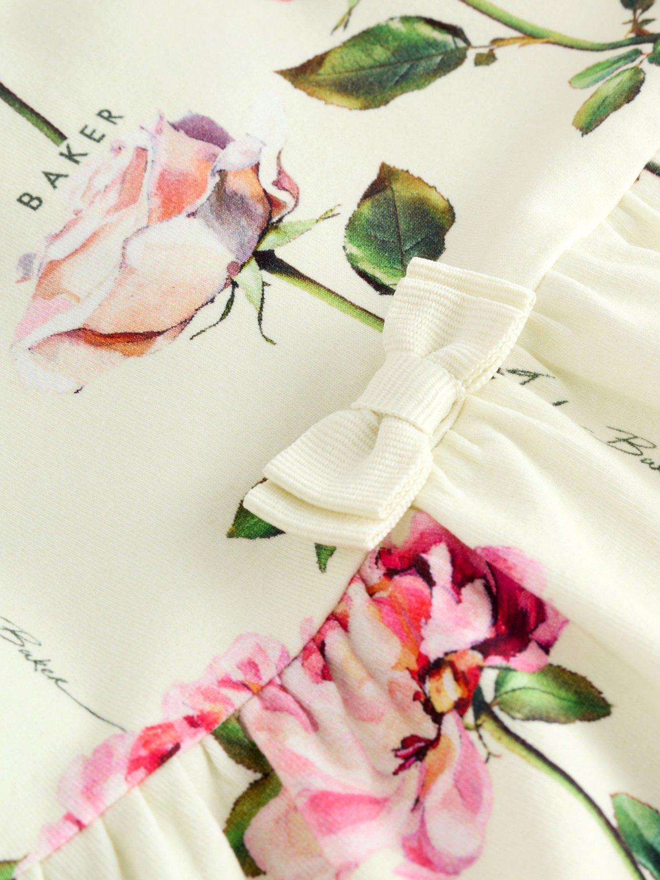 Image 5 of 6 of Ted Baker Younger Girls 2 Pack Floral &amp; Plain Dresses - Multi