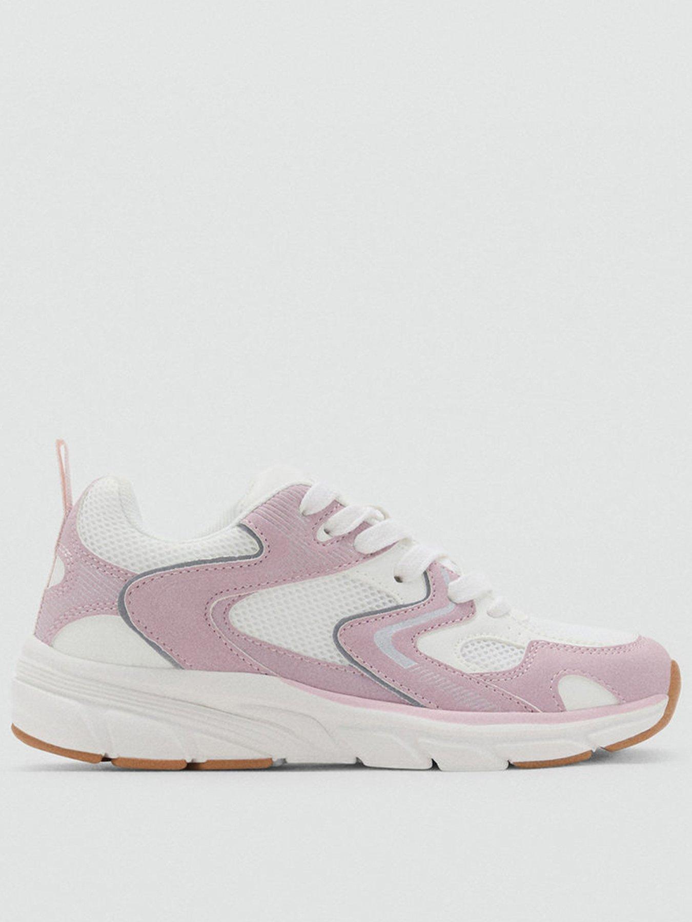 mango-combined-trainers-with-laces-light-pink