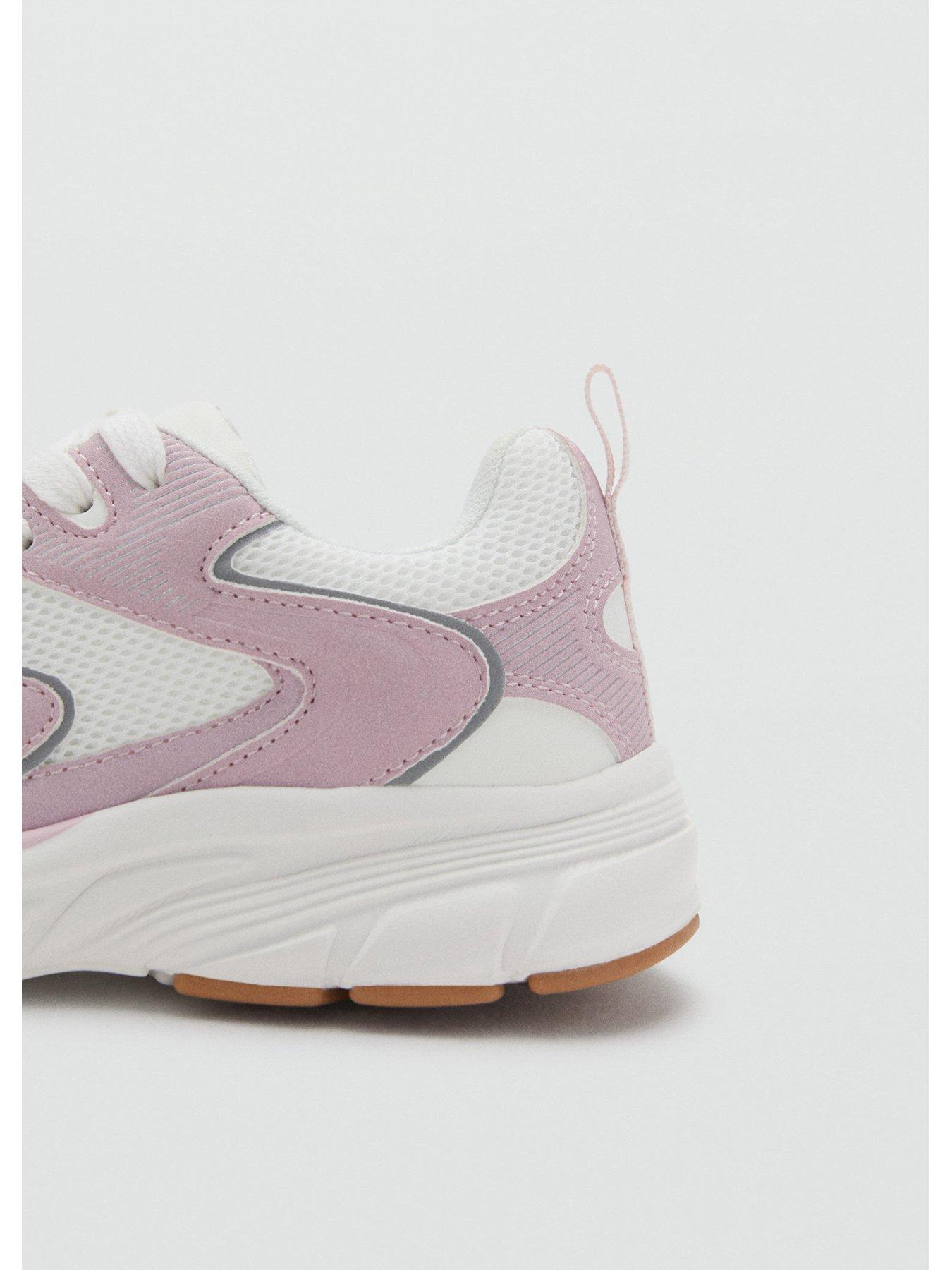  image of mango-combined-trainers-with-laces-light-pink