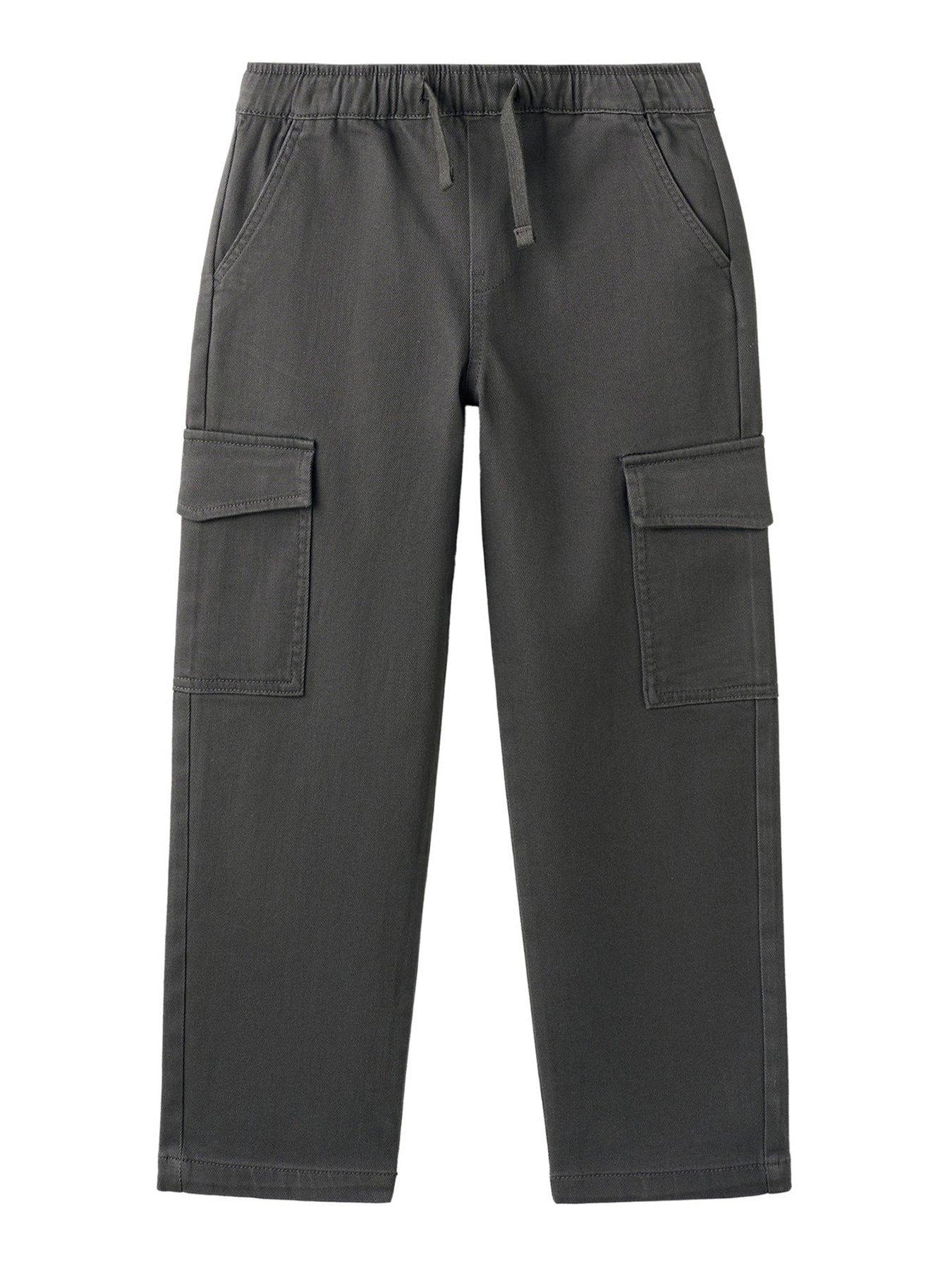  image of mango-boys-combat-trousers-dark-grey