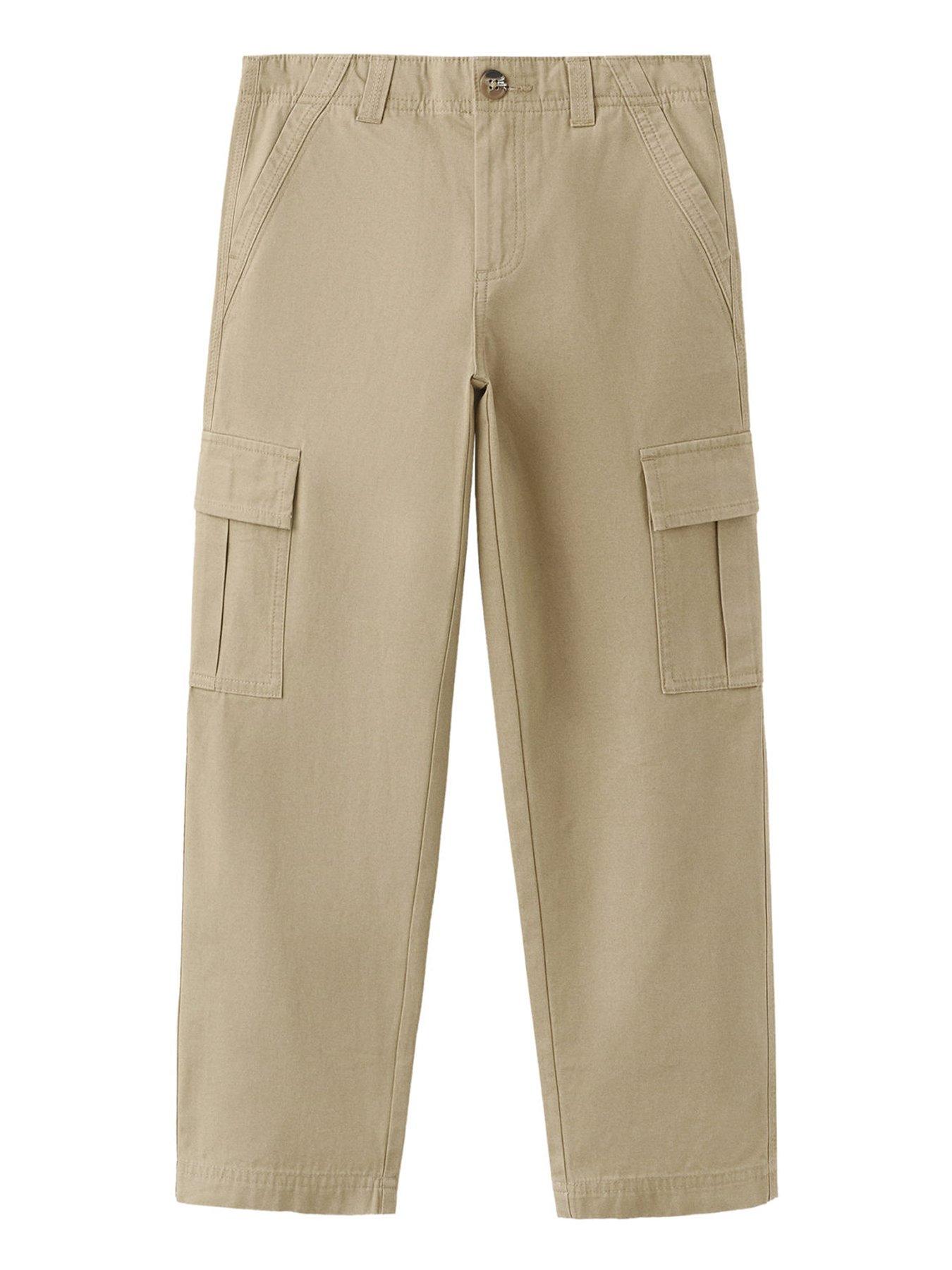  image of mango-boys-combat-trousers-beige