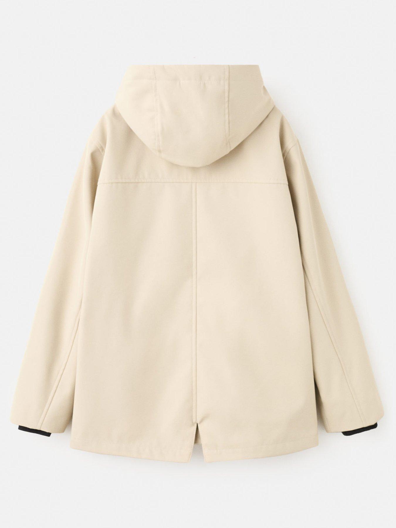  image of mango-boys-contrast-zip-coat-cream