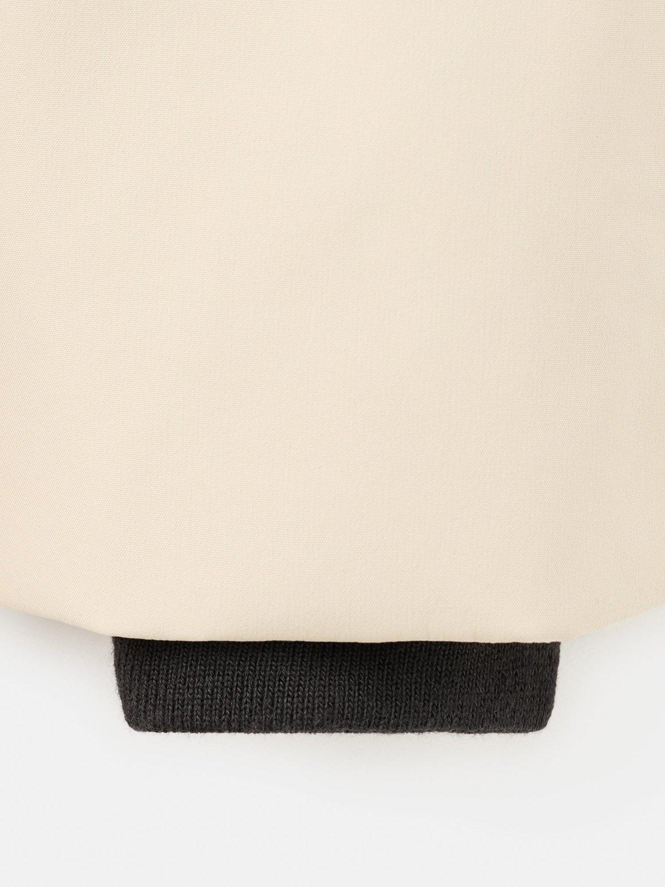 Image 4 of 4 of Mango Boys Contrast Zip Coat - Cream