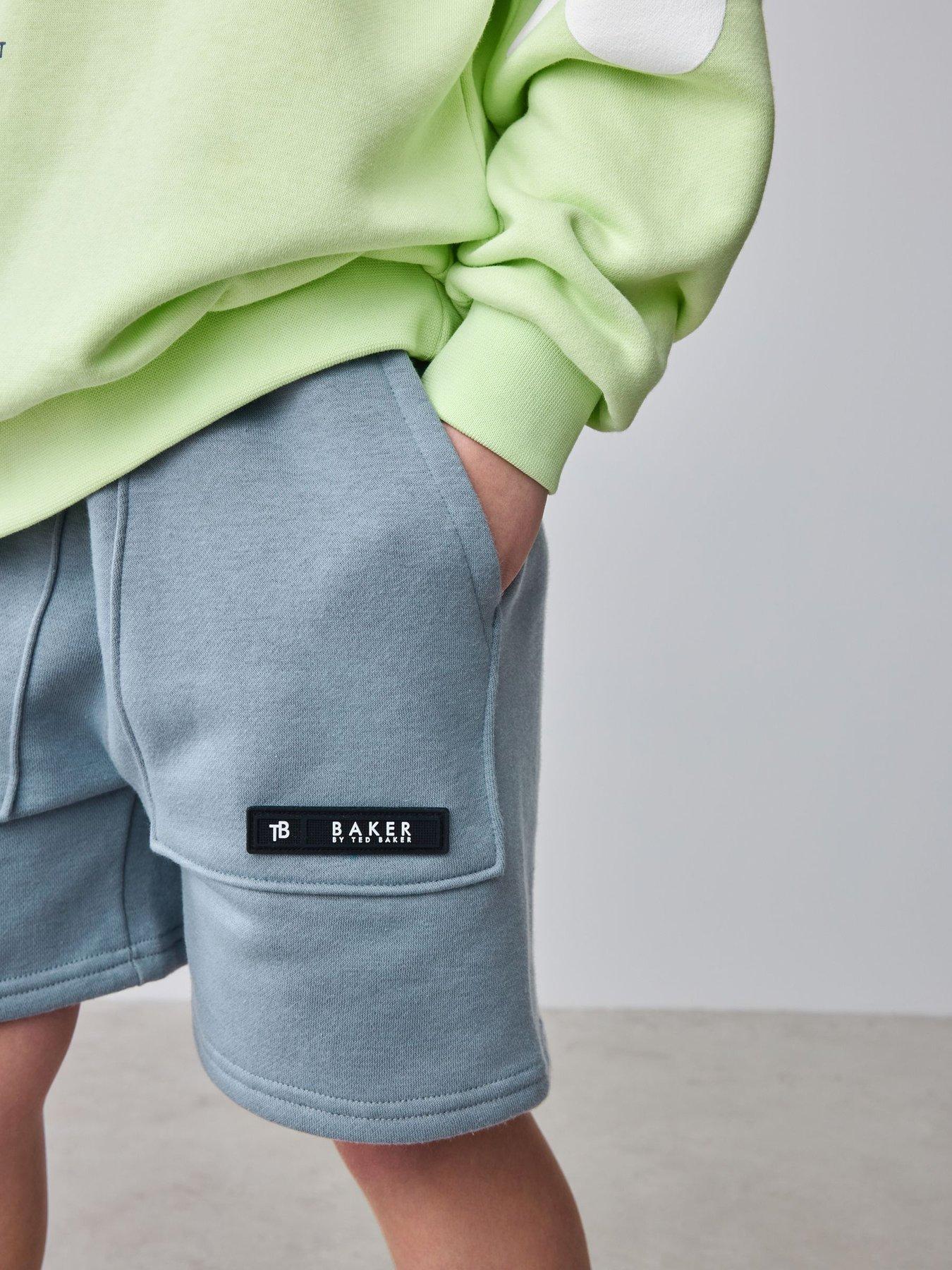 Image 4 of 7 of Ted Baker Boys Long Sleeved Graphic Short Set - Green