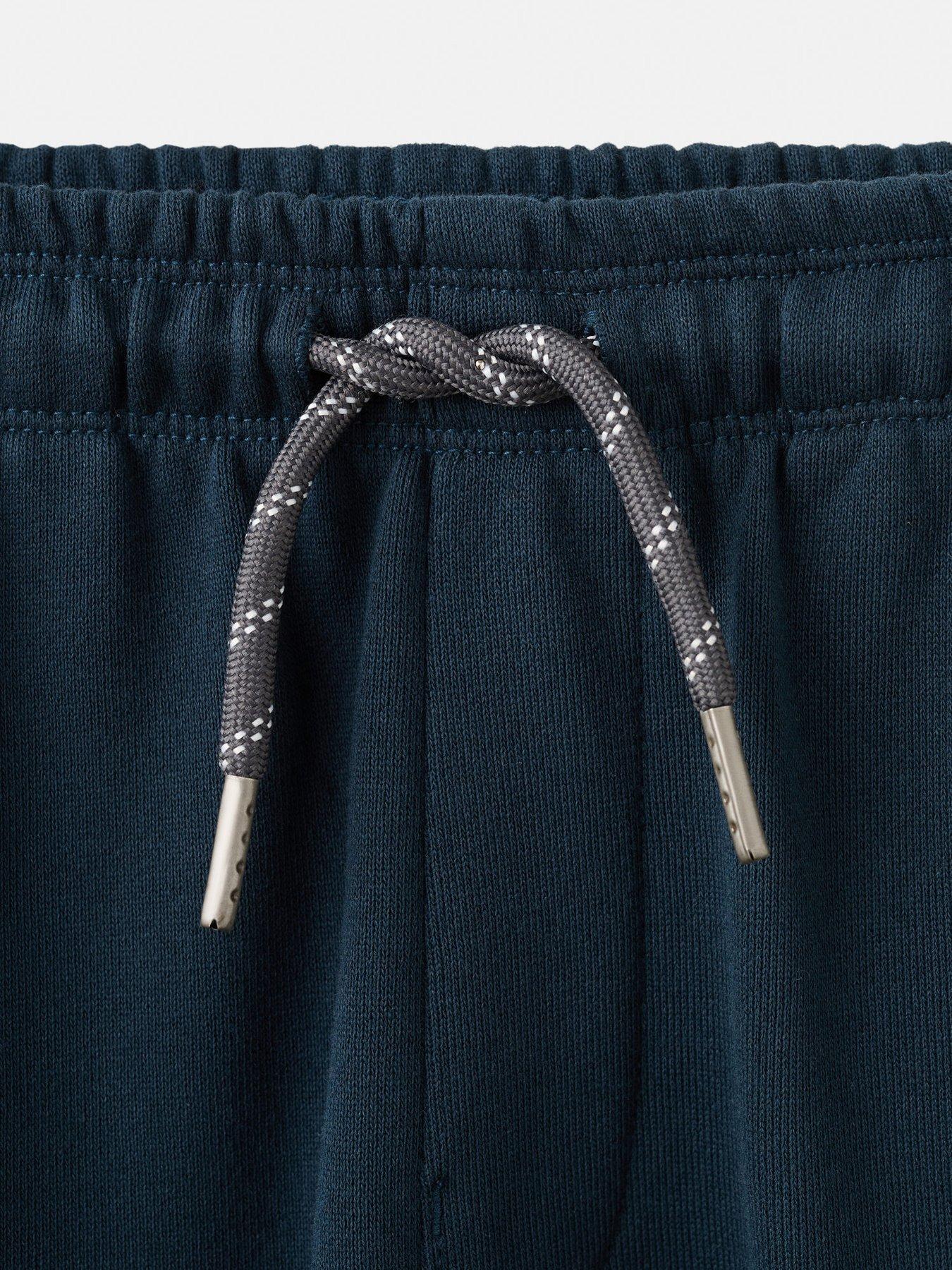 Image 4 of 4 of Mango Boys Cuffed Joggers With Zip Pockets - Navy
