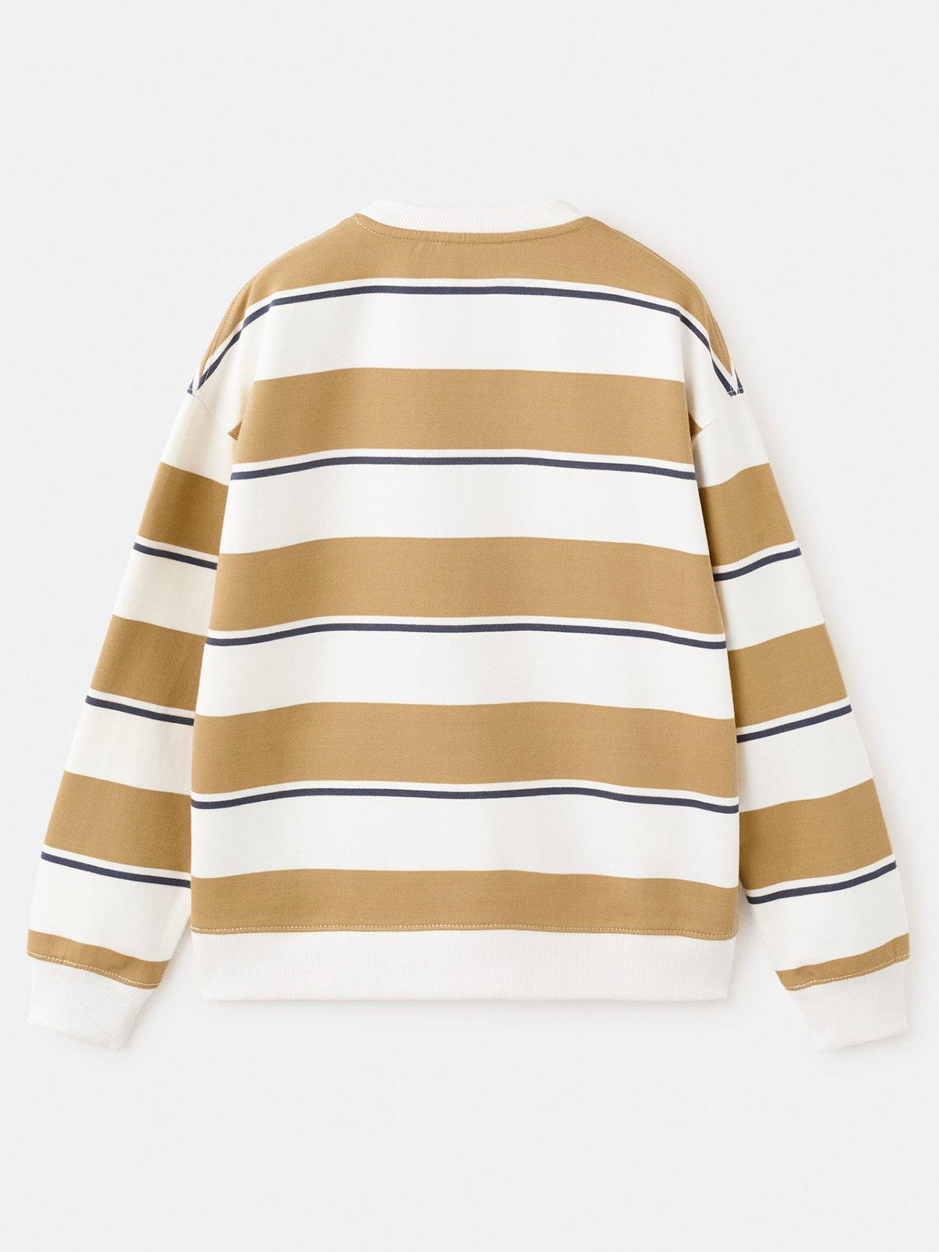  image of mango-boys-stripe-sweatshirt-yellow