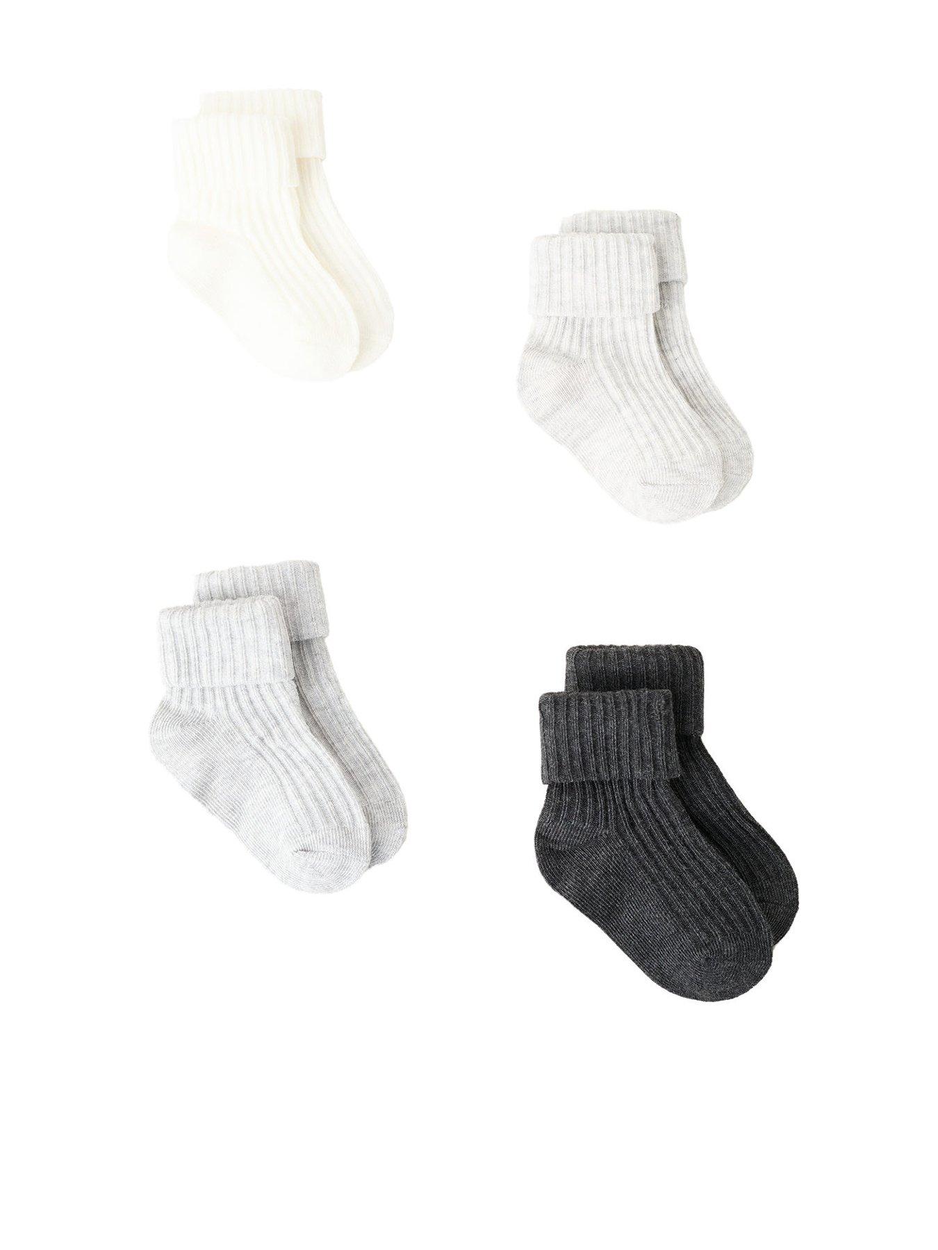 Image 1 of 4 of Mango Baby Boys 4 Pack Socks - Grey