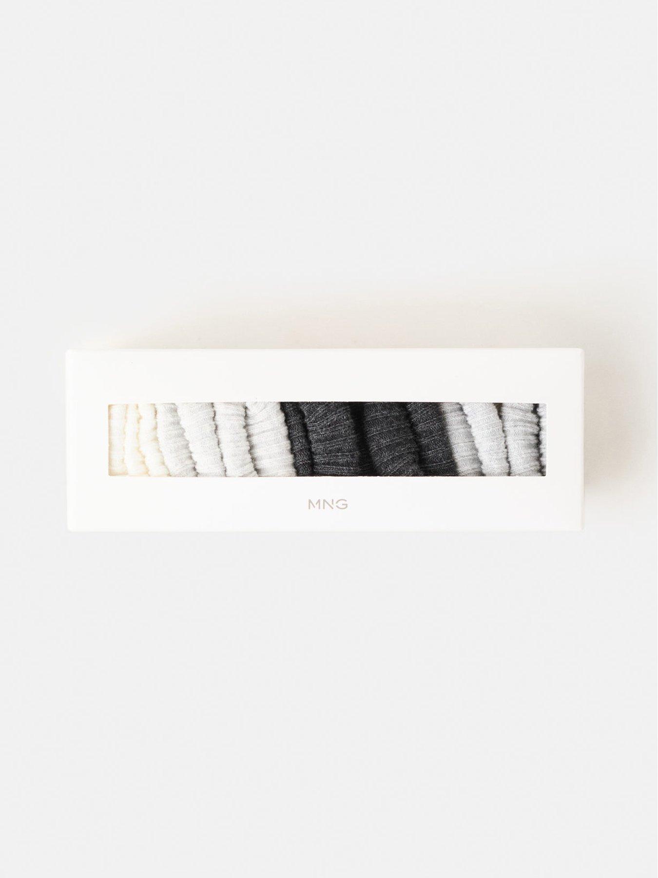 Image 4 of 4 of Mango Baby Boys 4 Pack Socks - Grey