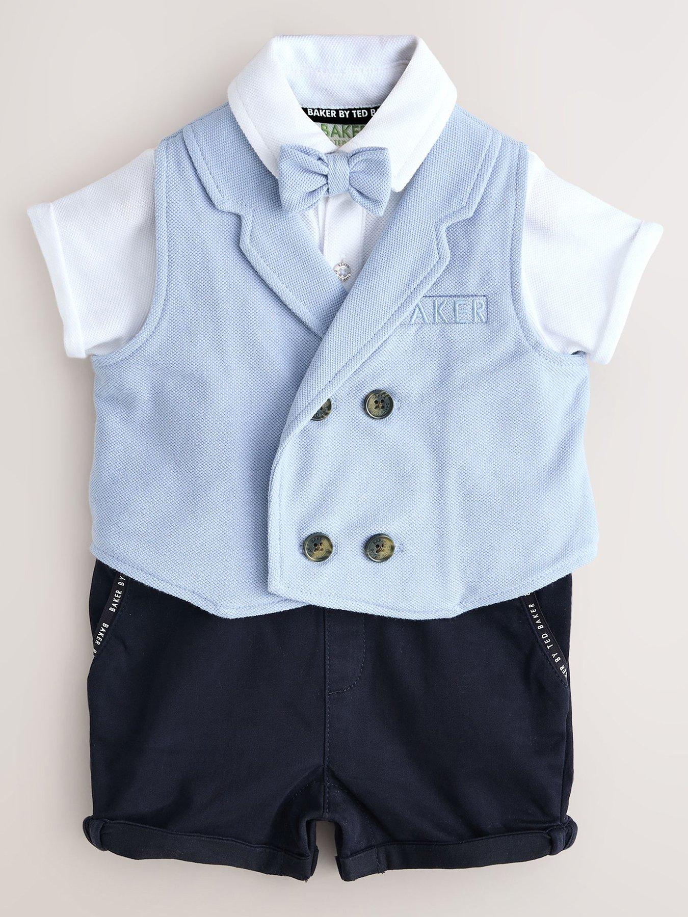 Ted Baker Baby Boys Waistcoat Mock Set - Blue