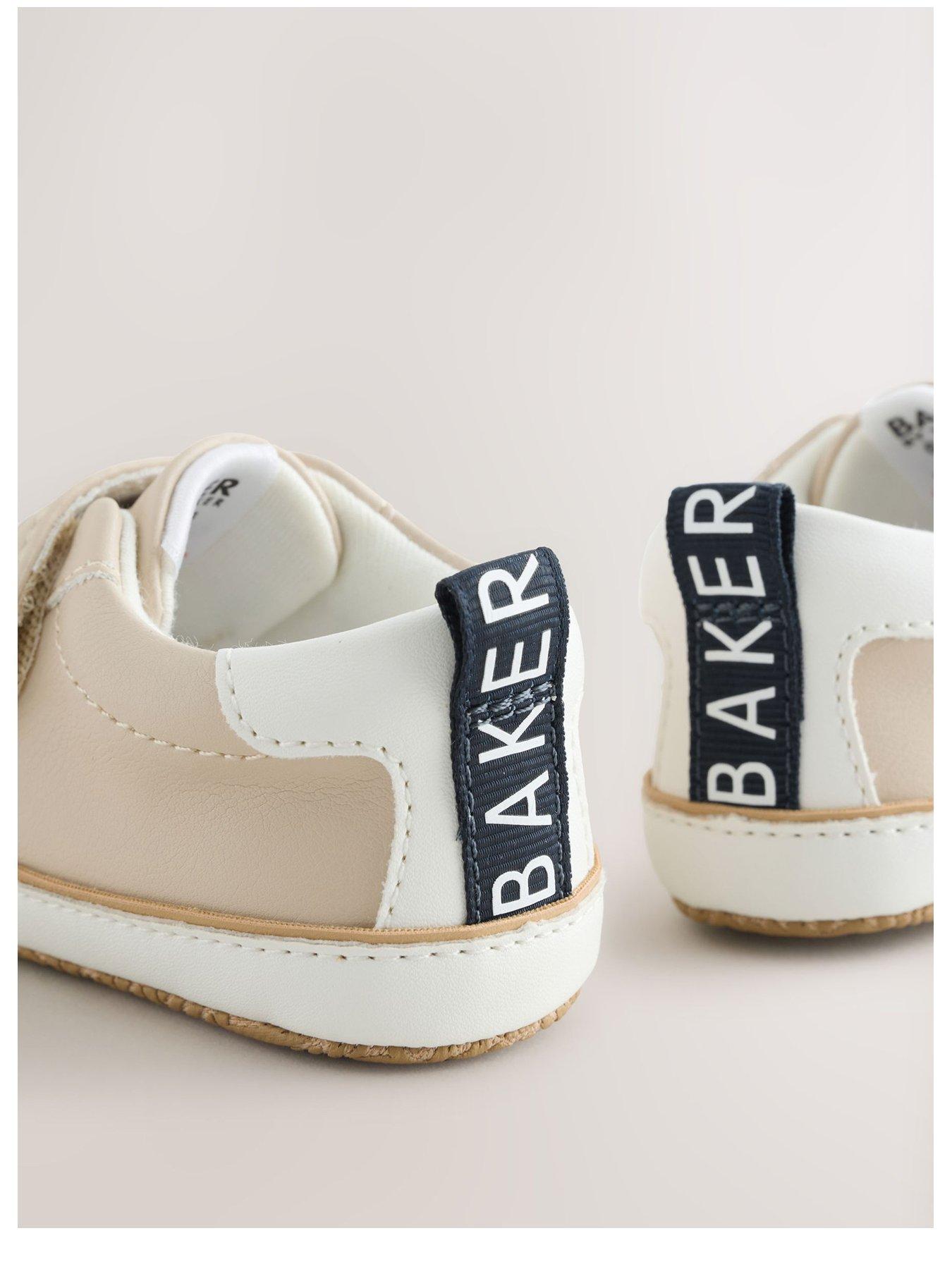 Image 3 of 5 of Ted Baker Baby Boys Strap Logo Trainers - Beige