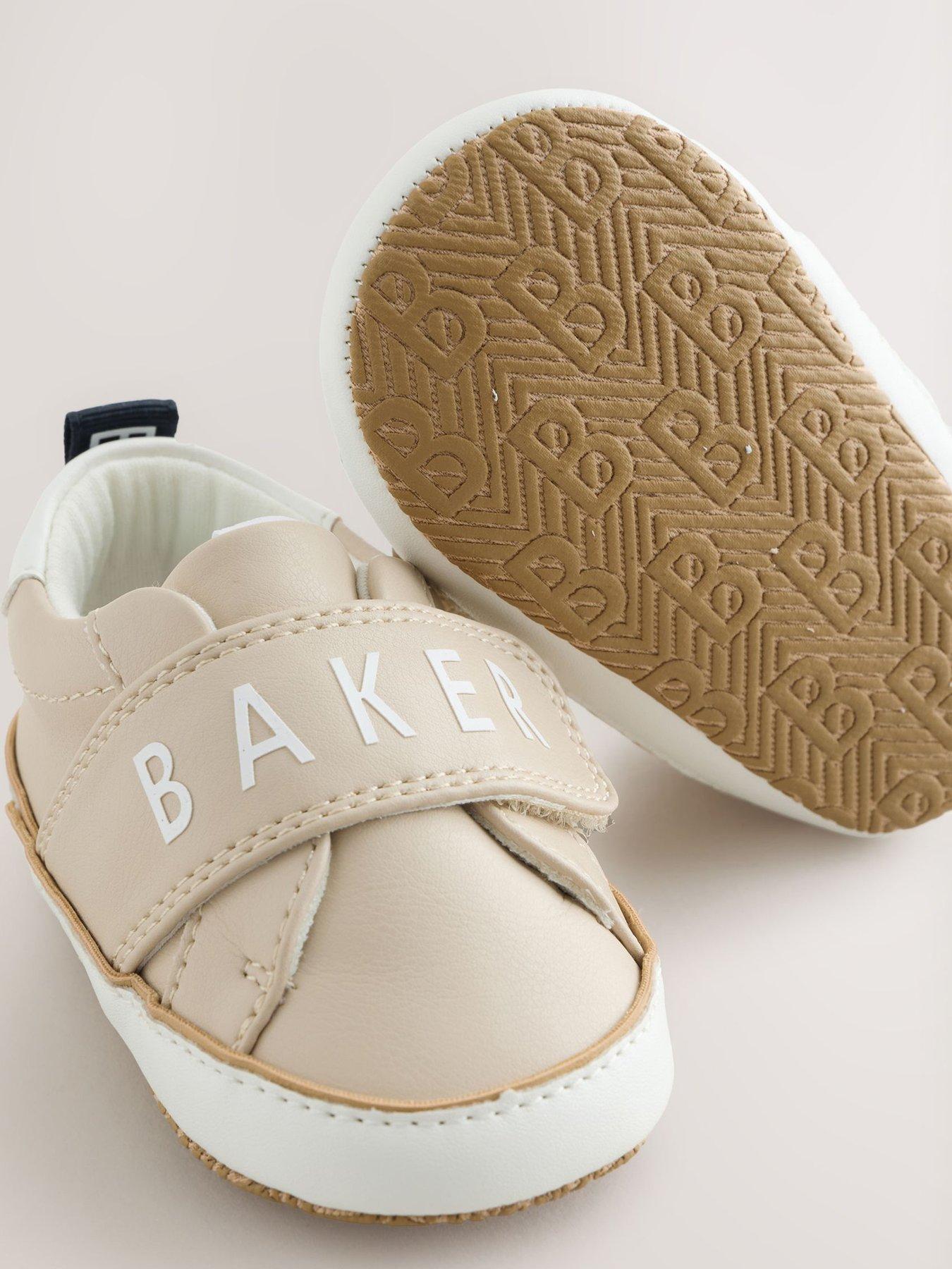 Image 4 of 5 of Ted Baker Baby Boys Strap Logo Trainers - Beige