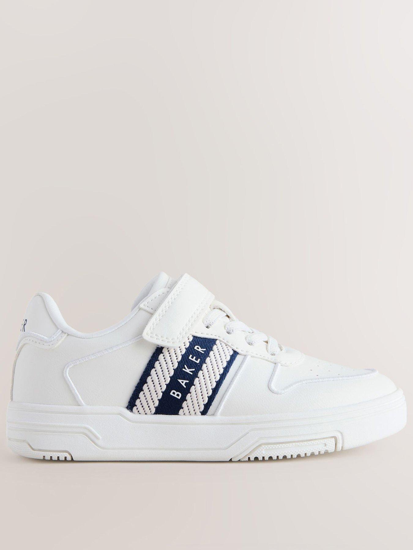  image of ted-baker-older-boys-logo-tape-trainers-white