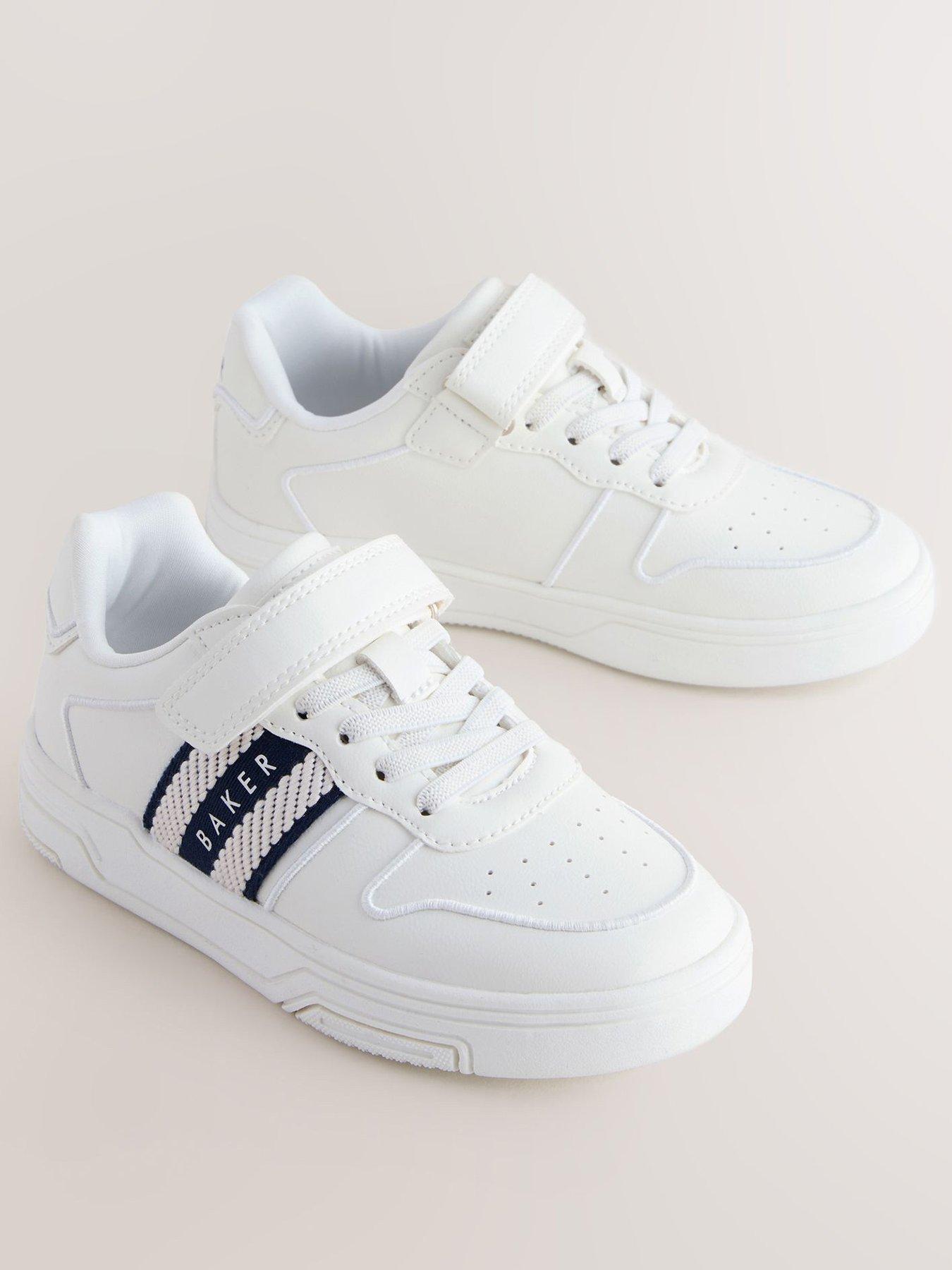  image of ted-baker-older-boys-logo-tape-trainers-white