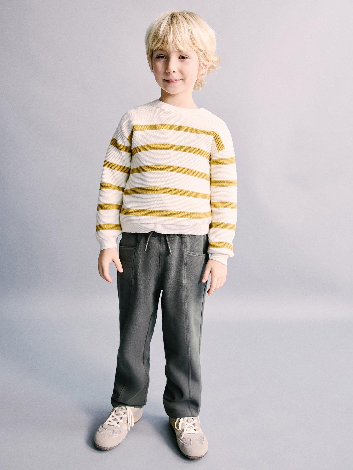 Image 1 of 5 of Mango Younger Boys Straight Leg Joggers - Dark Grey